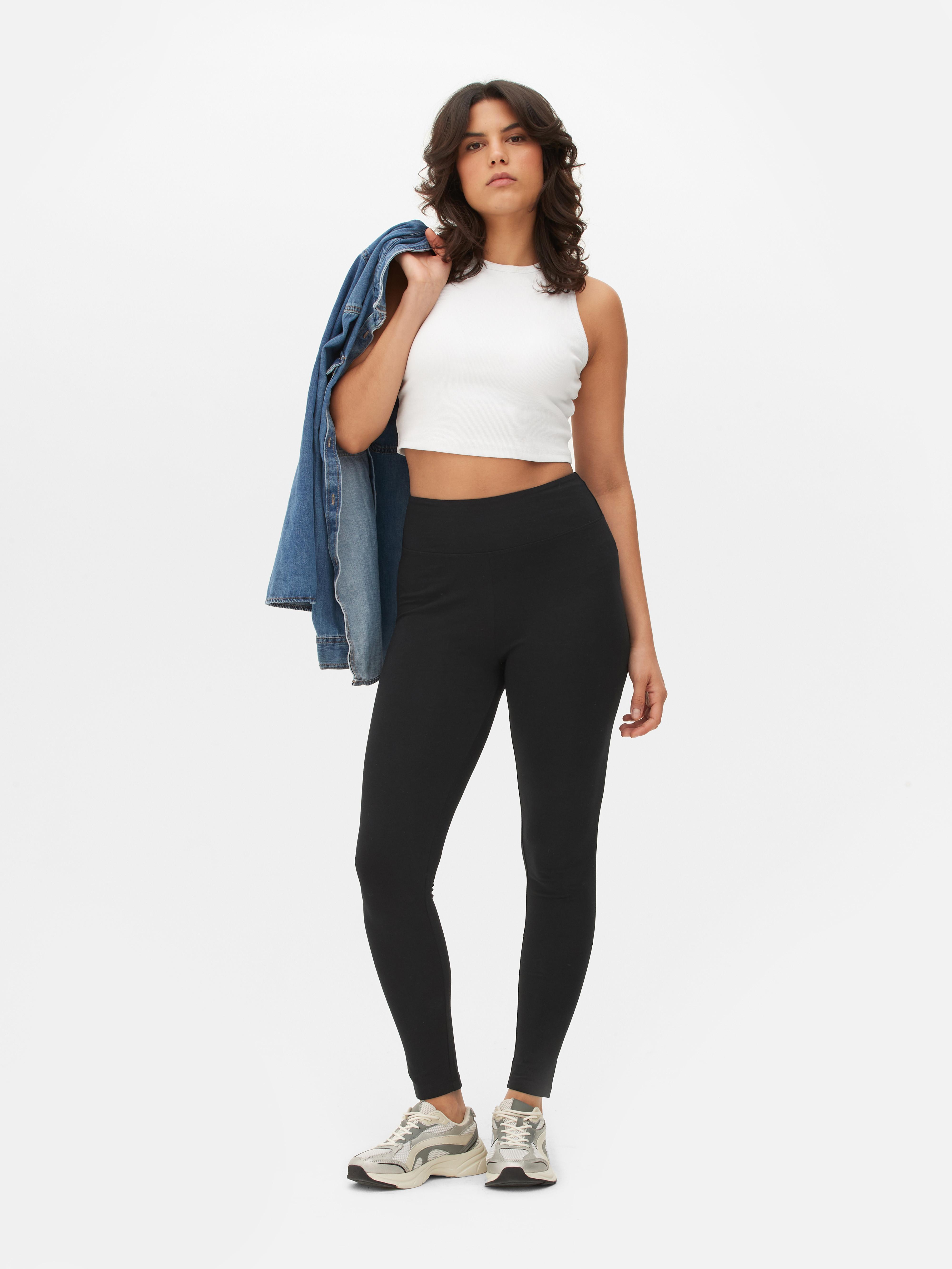 High Waist Flared Jersey Leggings