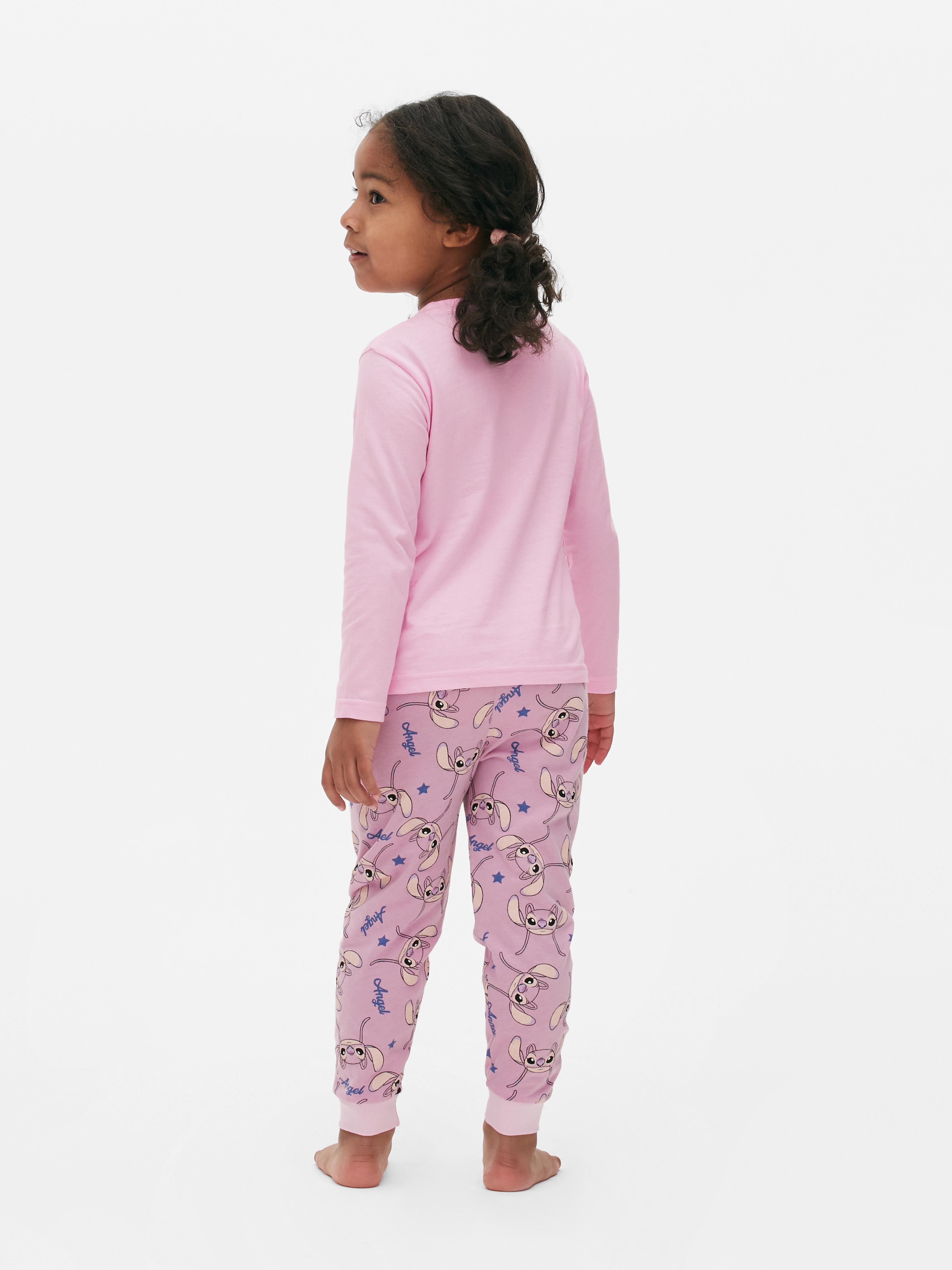 combinaison pyjama angel avec capuche fille - disney stitch rose fille