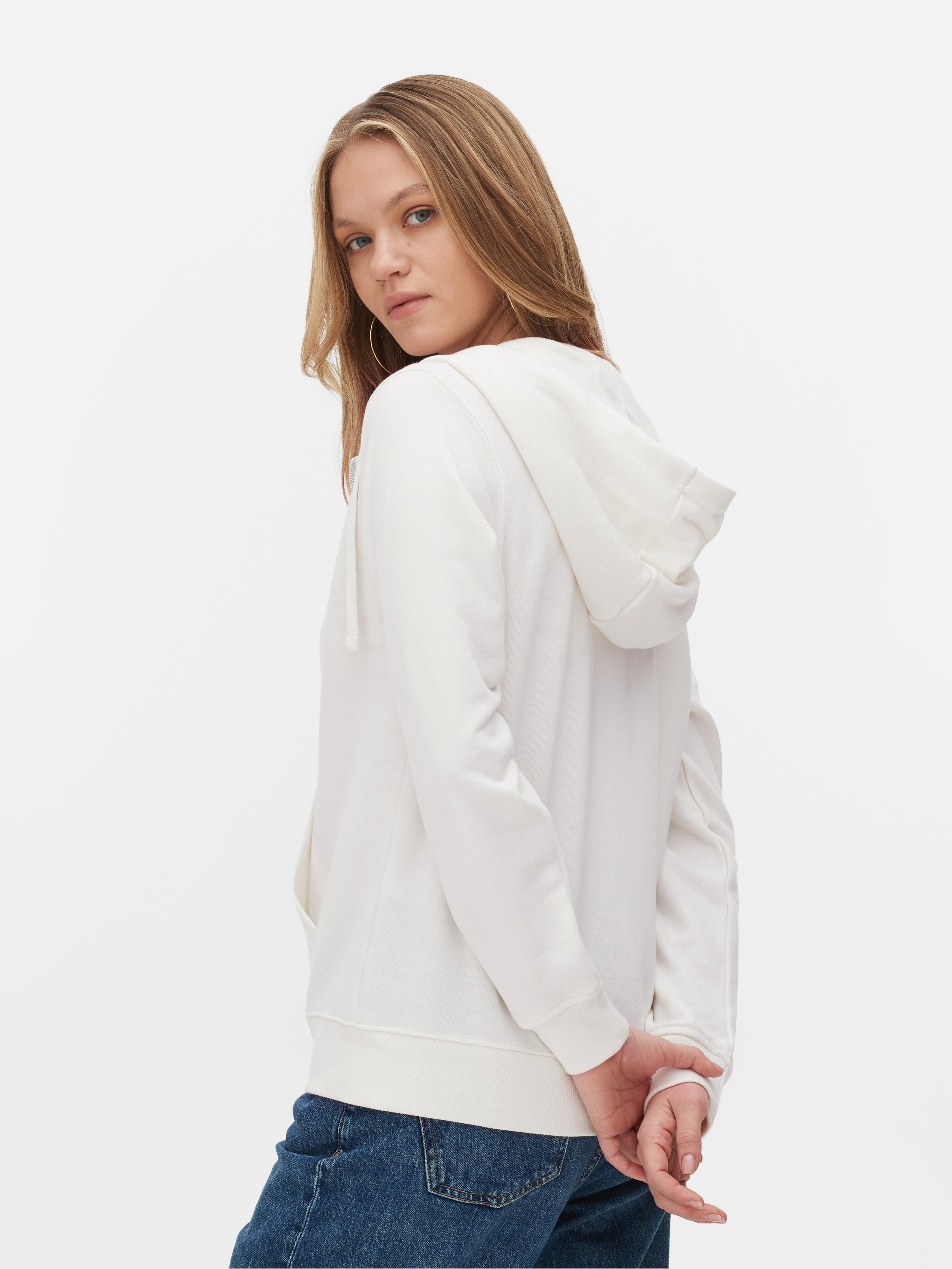 Womens White Fashion Zip-Through Hoodie | Primark