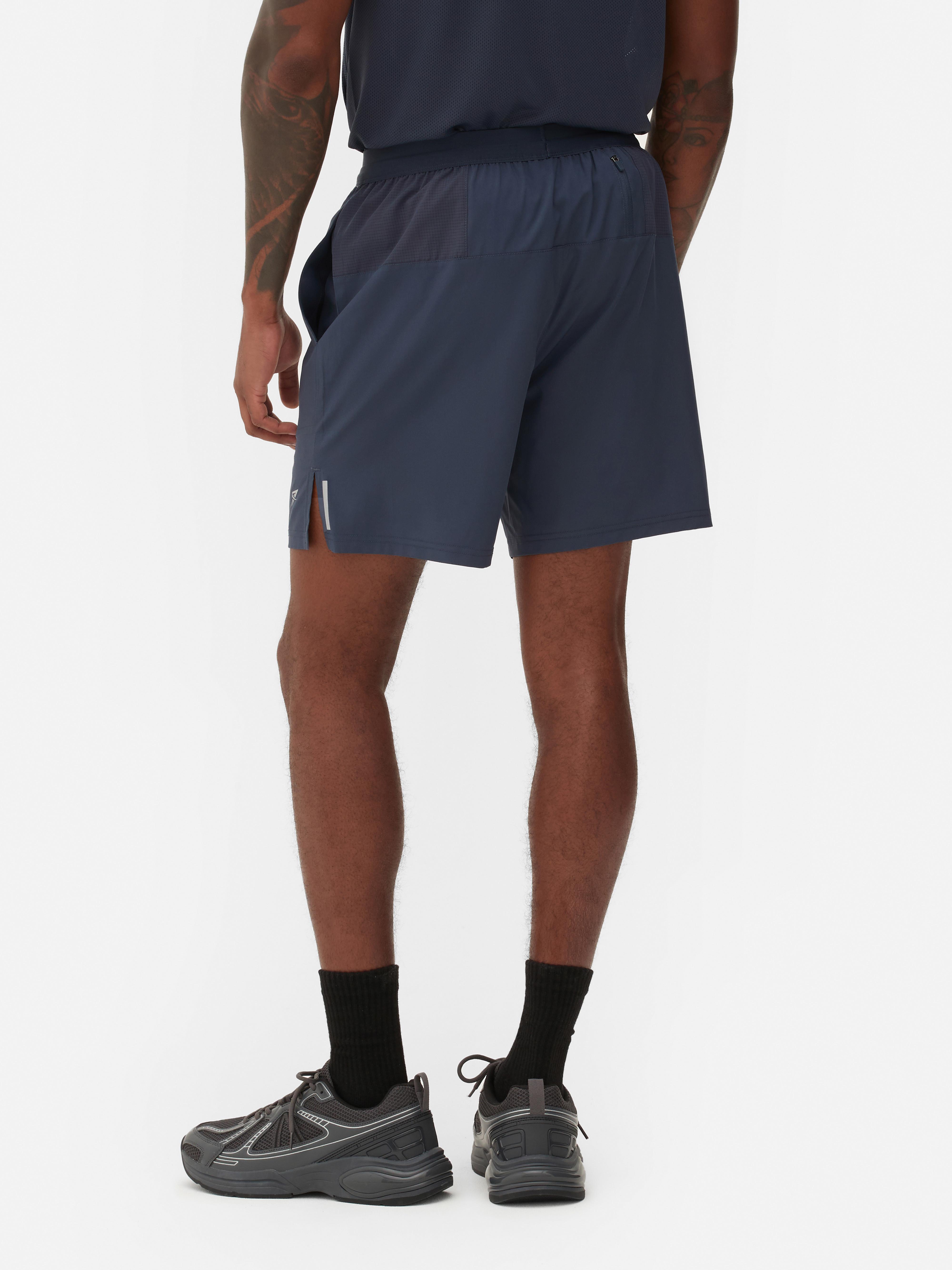 Mens Mid Blue Elasticated Waist Running Shorts Primark