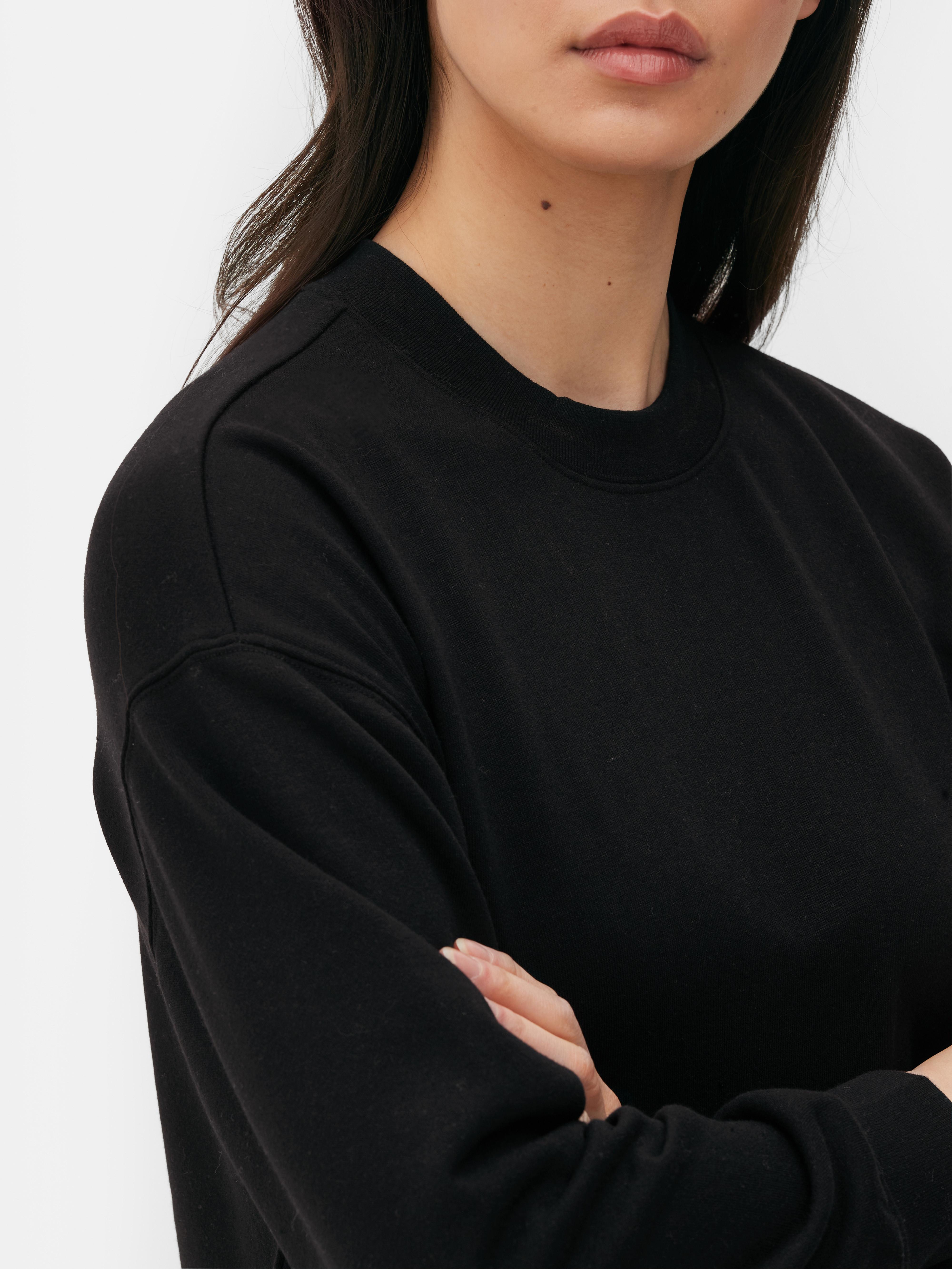 Womens Black Round Neck Sweatshirt | Primark