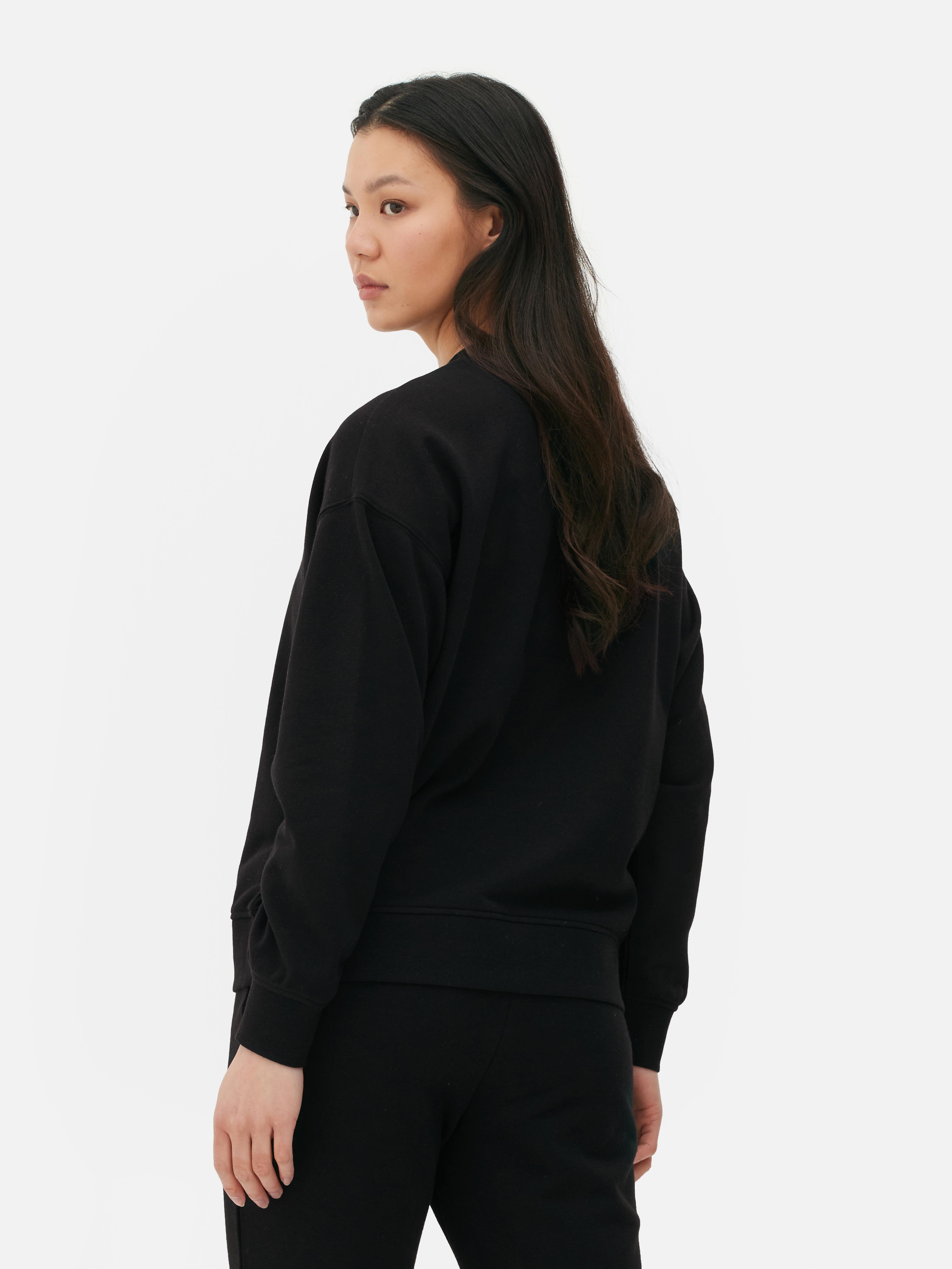 Womens Black Round Neck Sweatshirt | Primark