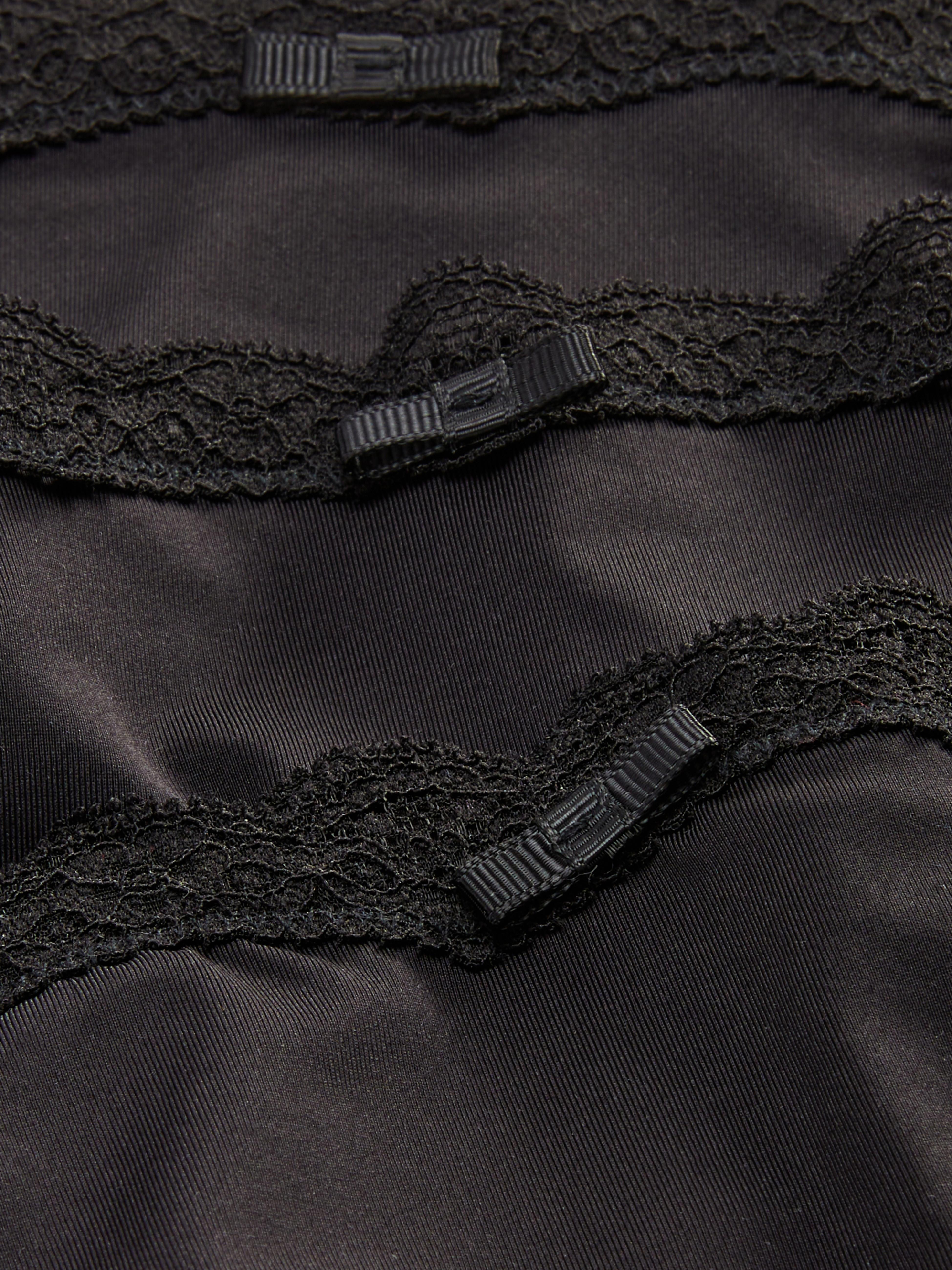 3pk Lace Trim Microfibre Hipster Briefs