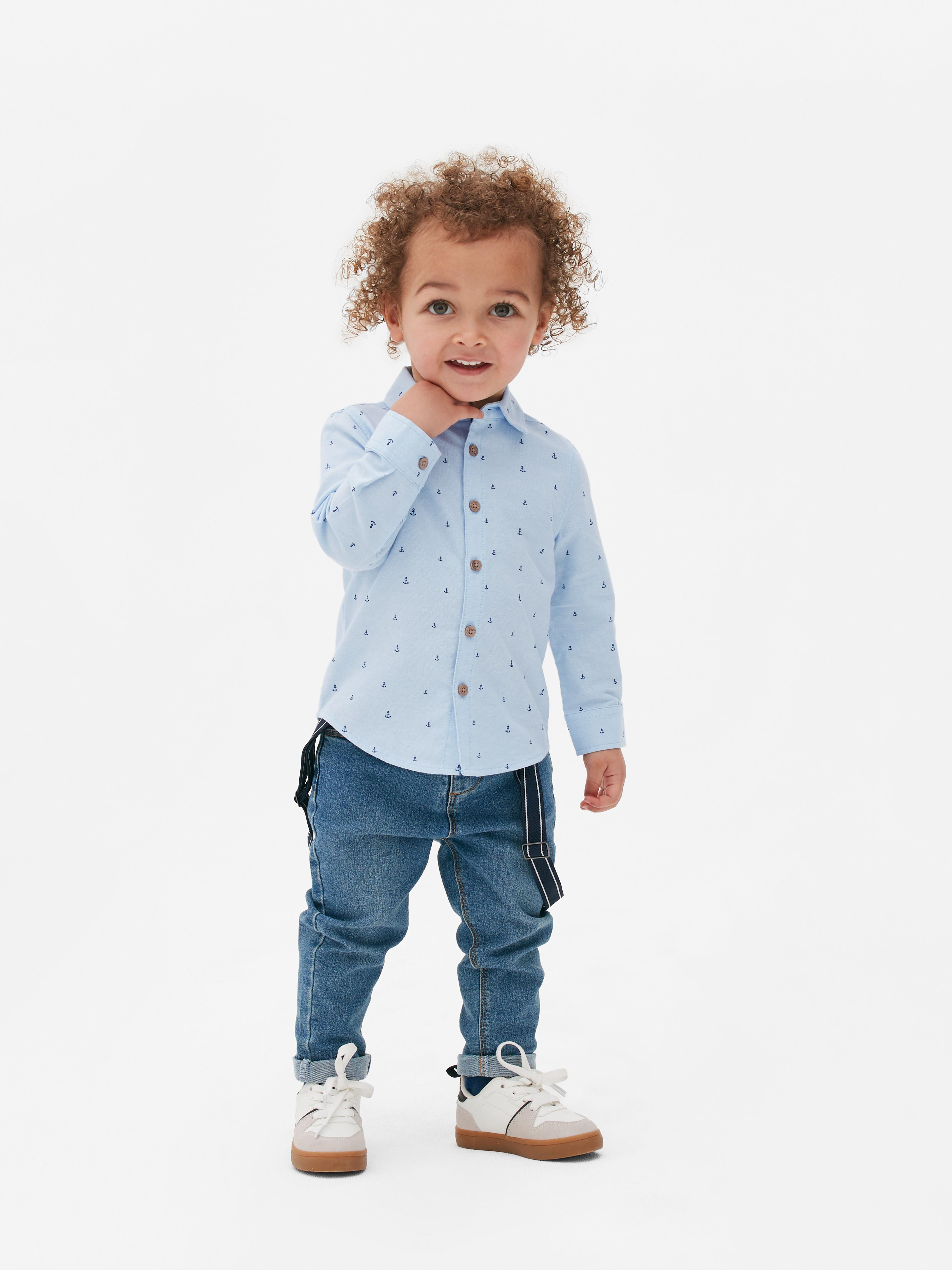 Baby Boys Light Blue Anchor Print Shirt | Primark