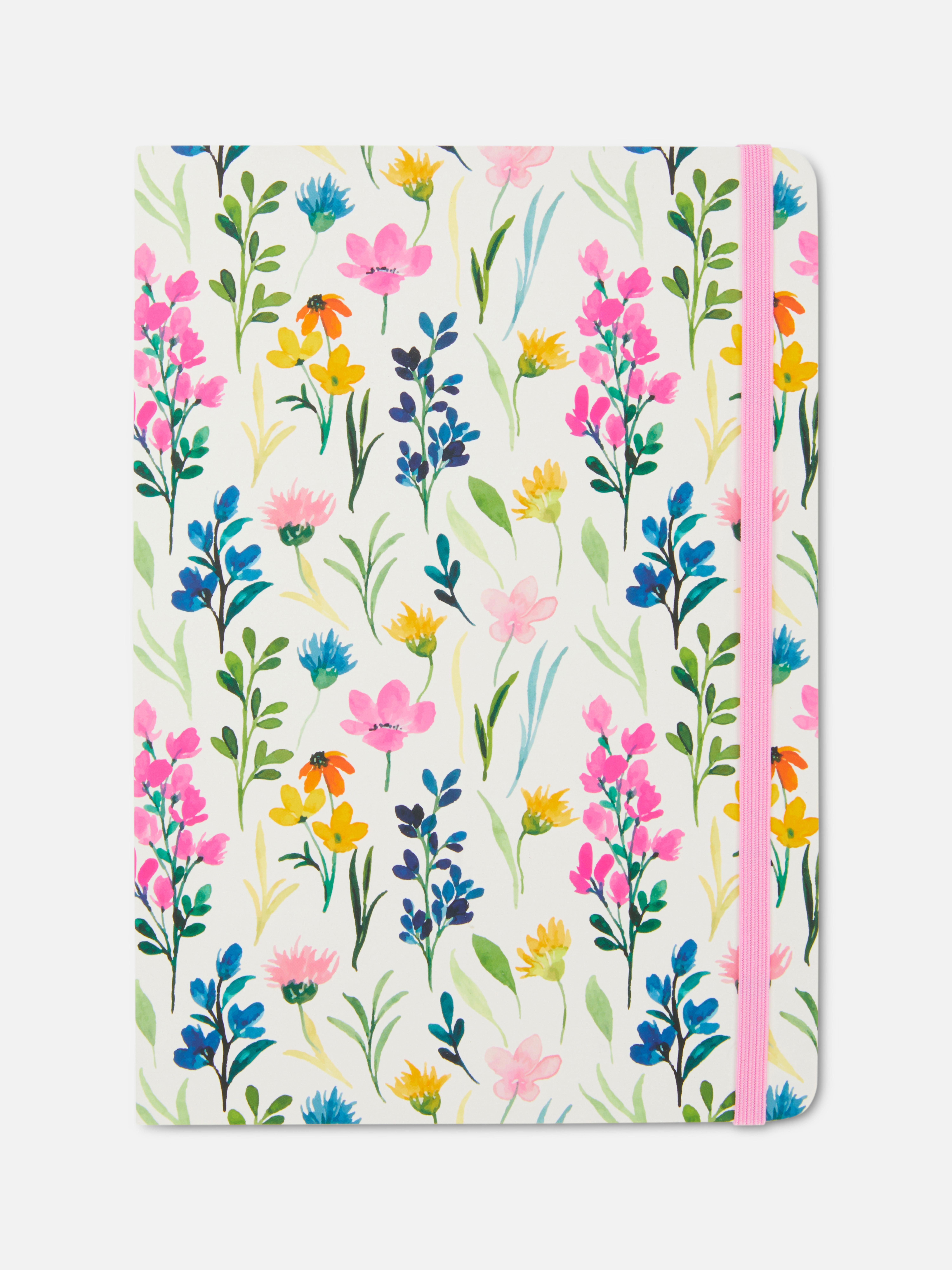 A5 Floral Faux Leather Notebook