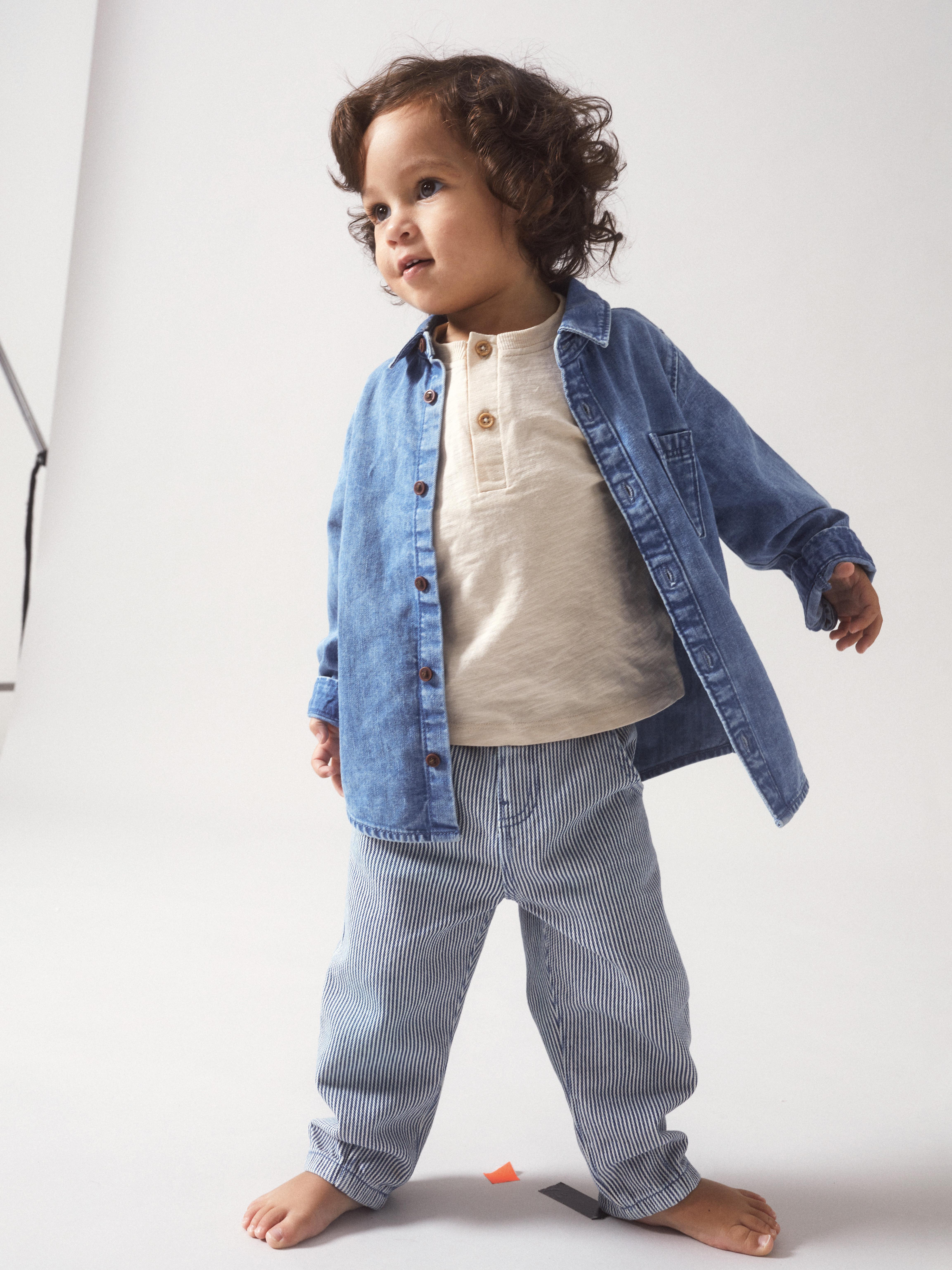 Blue jean shirt for baby sale boy