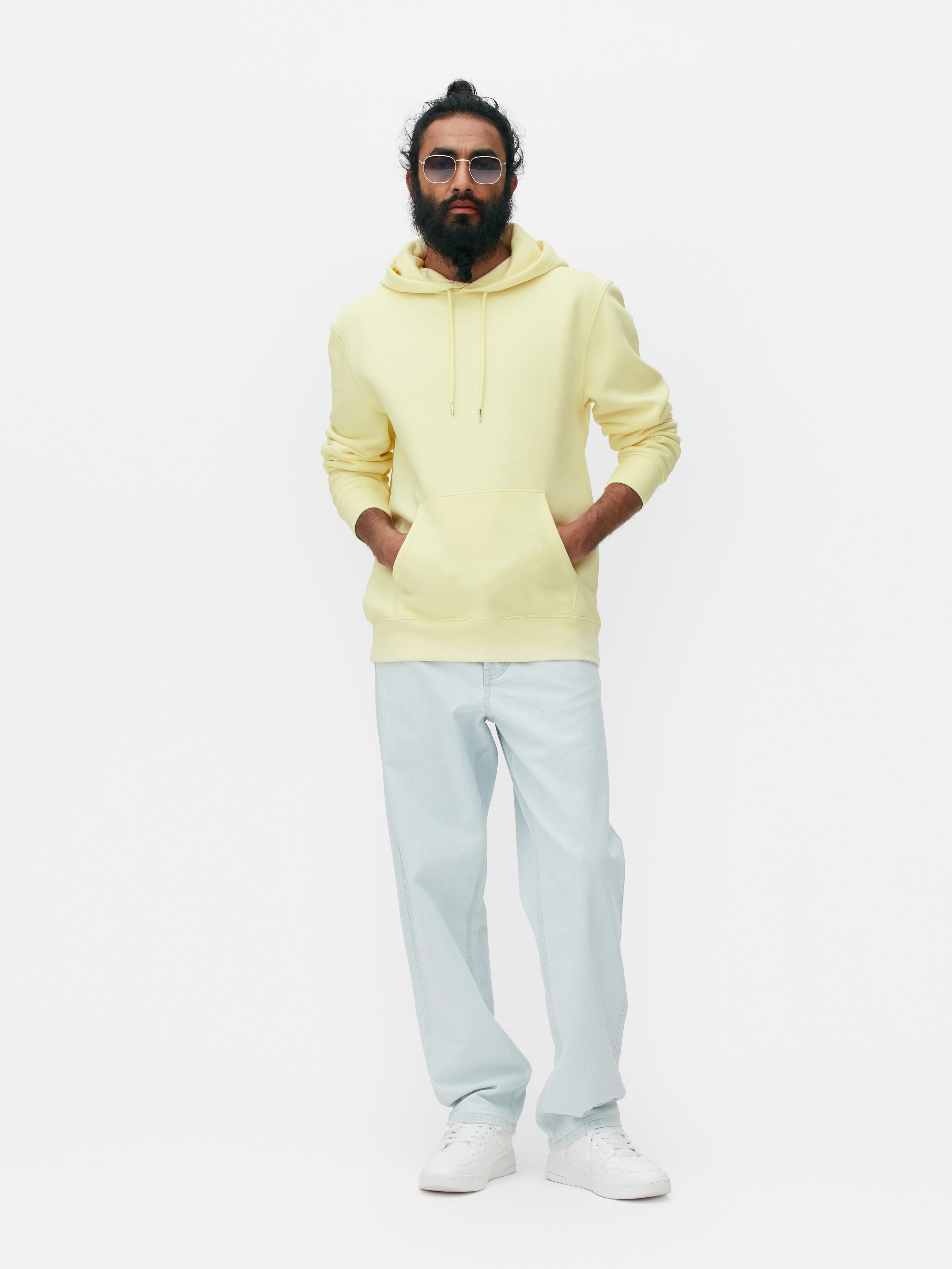 Men's Light Yellow Pullover Hoodie | Primark