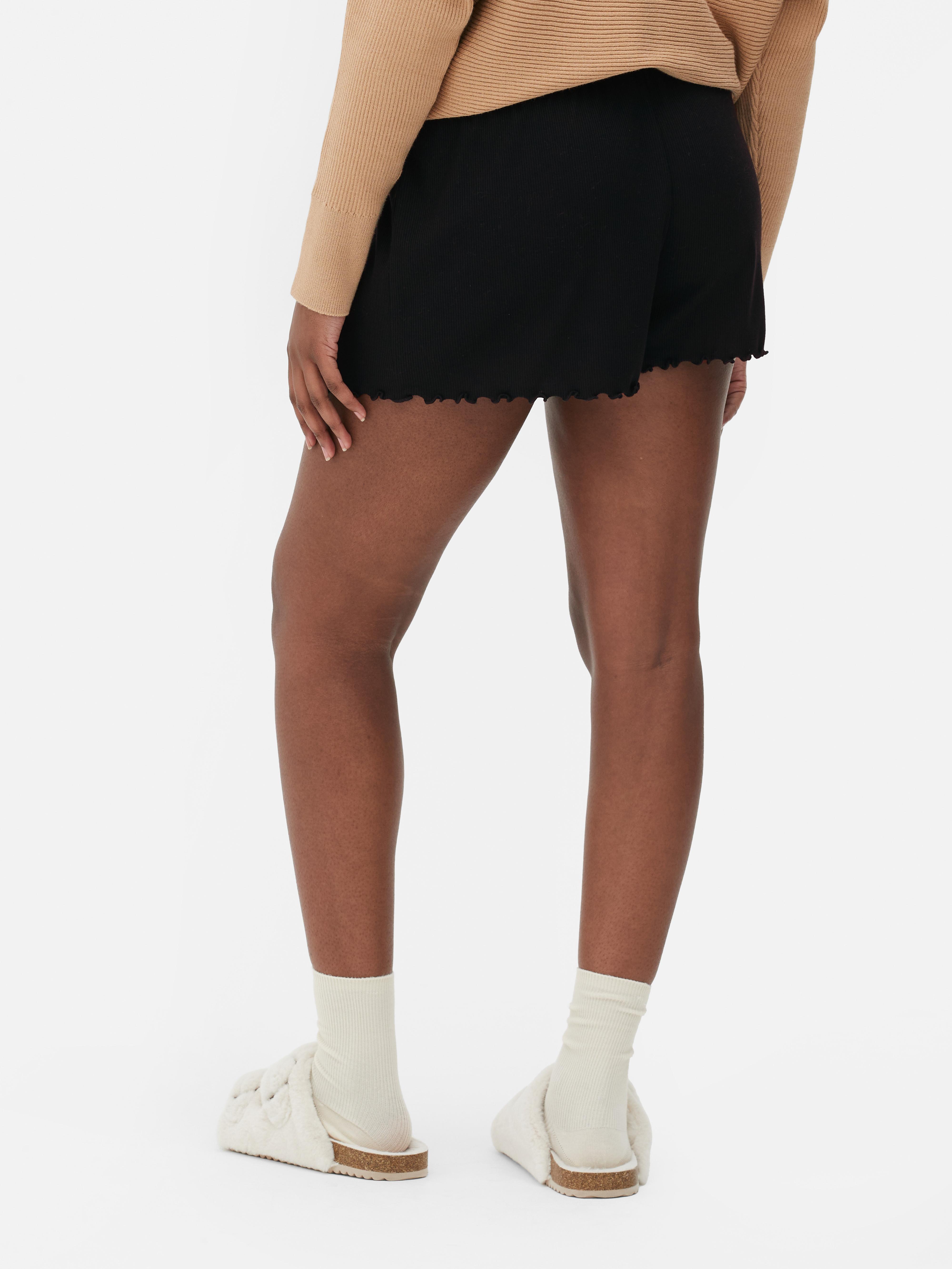 Ribbed Jersey Lounge Shorts