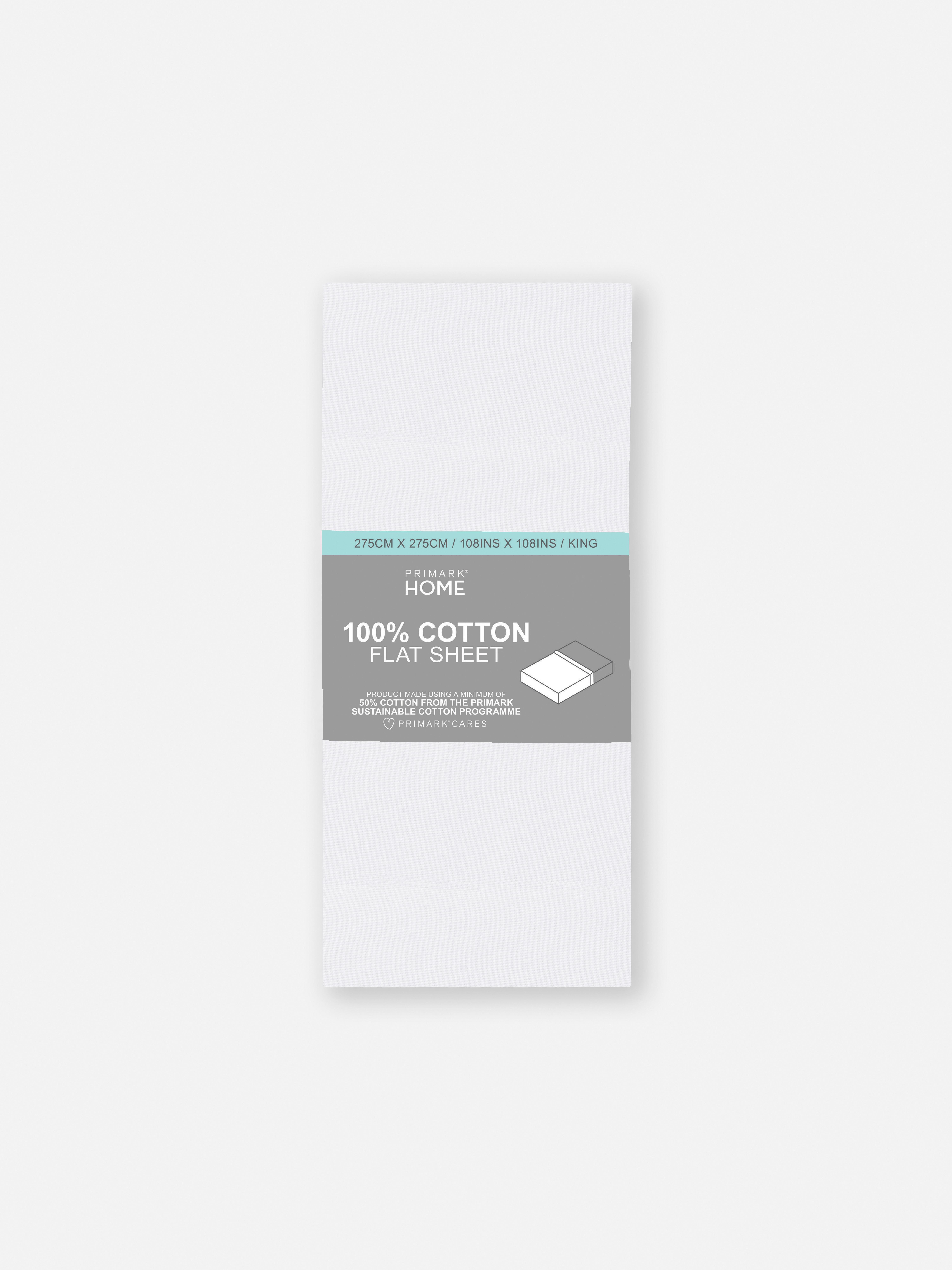 Sateen King Size Flat Sheet