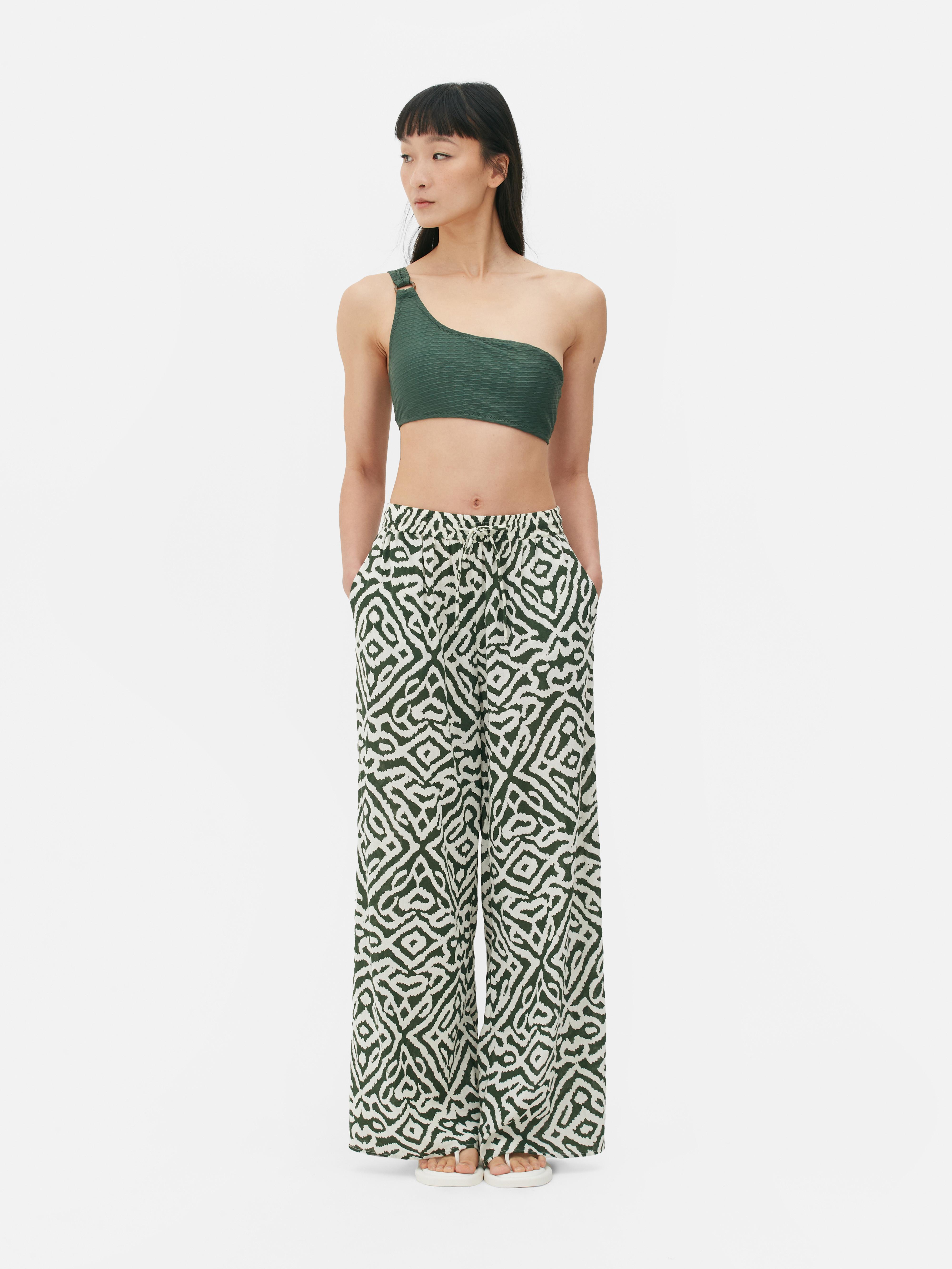 Zara, Pants & Jumpsuits, Zara Green Printed Pants