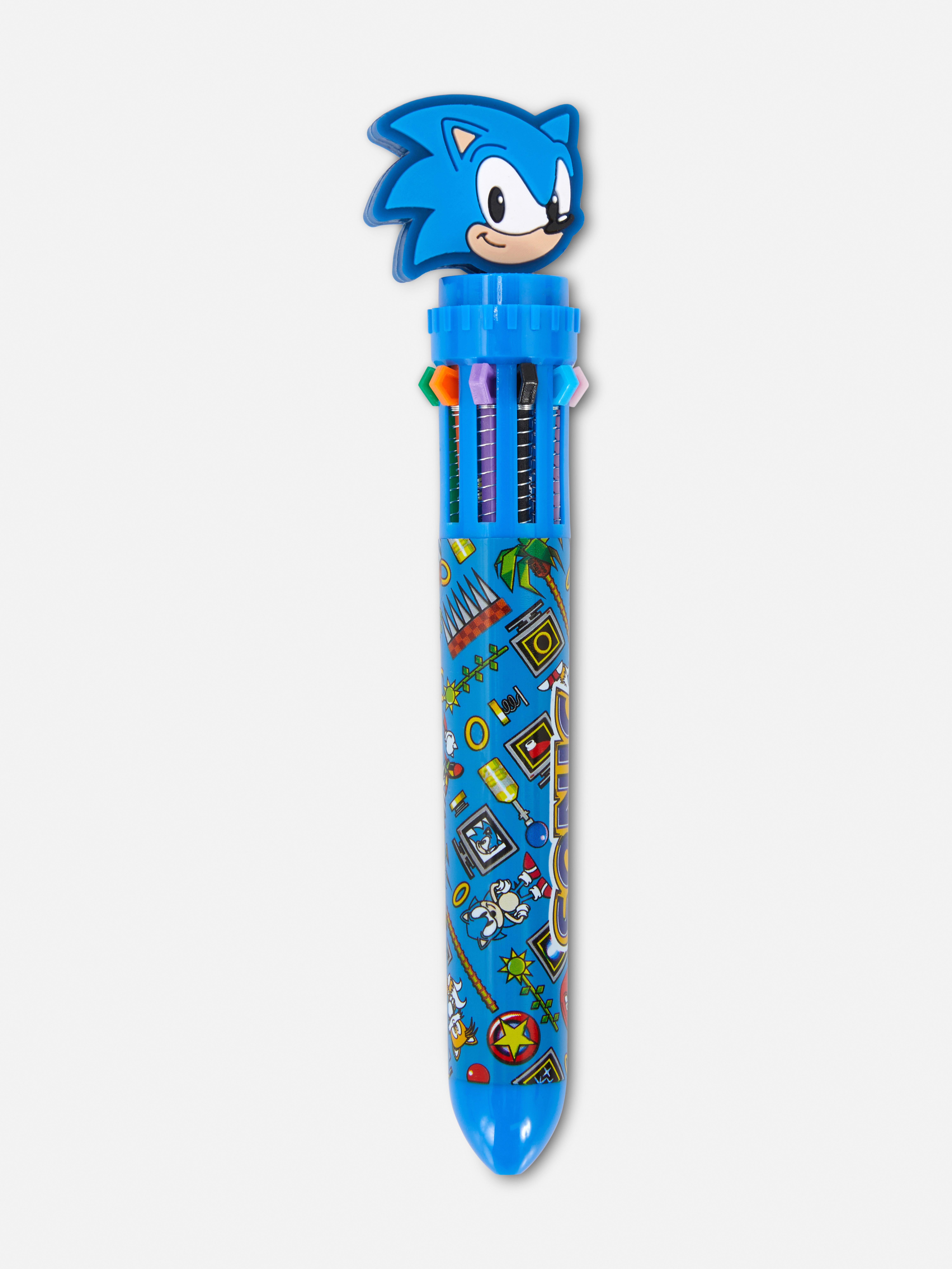 Caneta Sonic The Hedgehog 10 cores