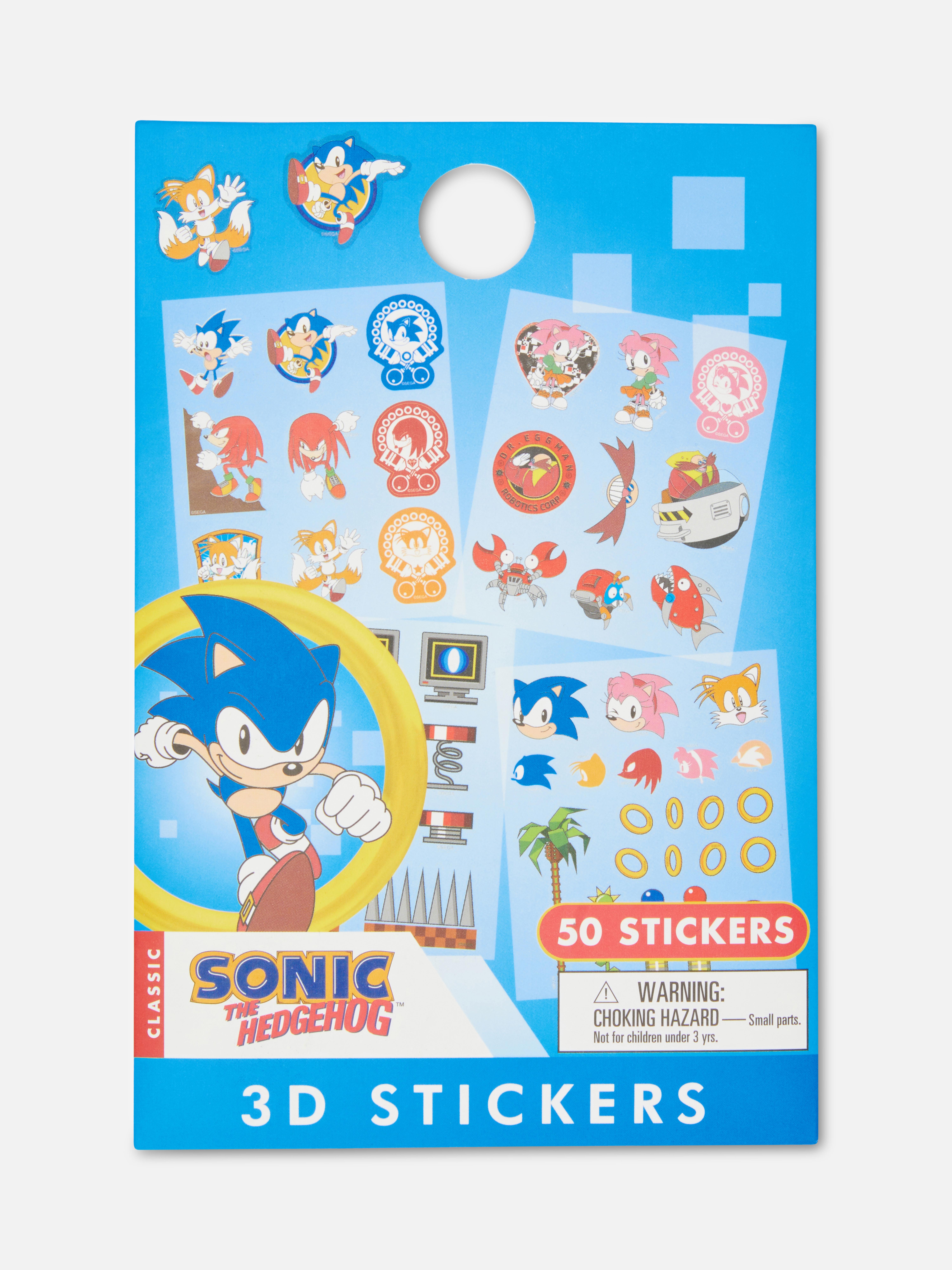 Pack de 50 pegatinas de Sonic, el erizo