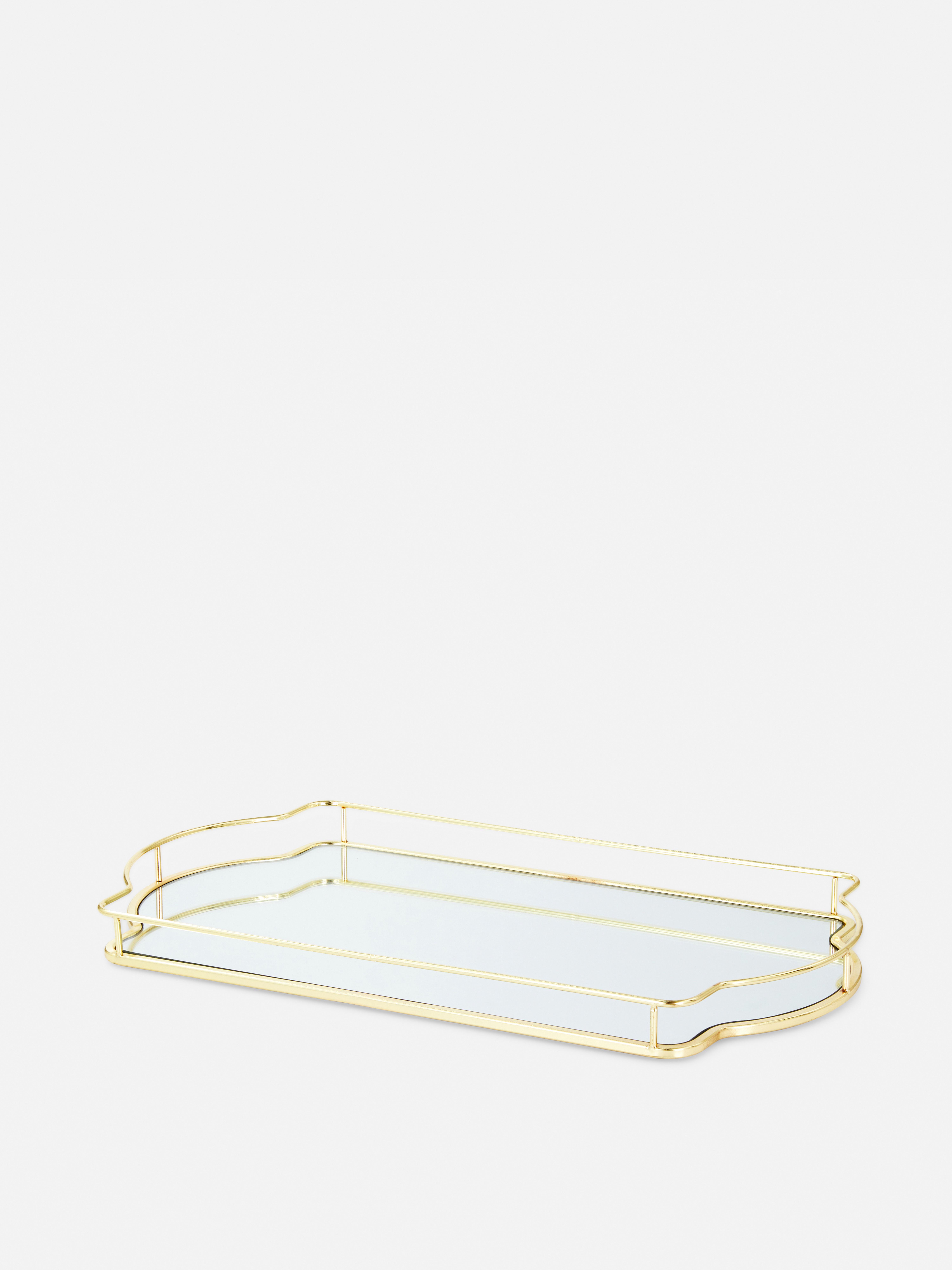 Gold Rectangular Mirror Tray Primark