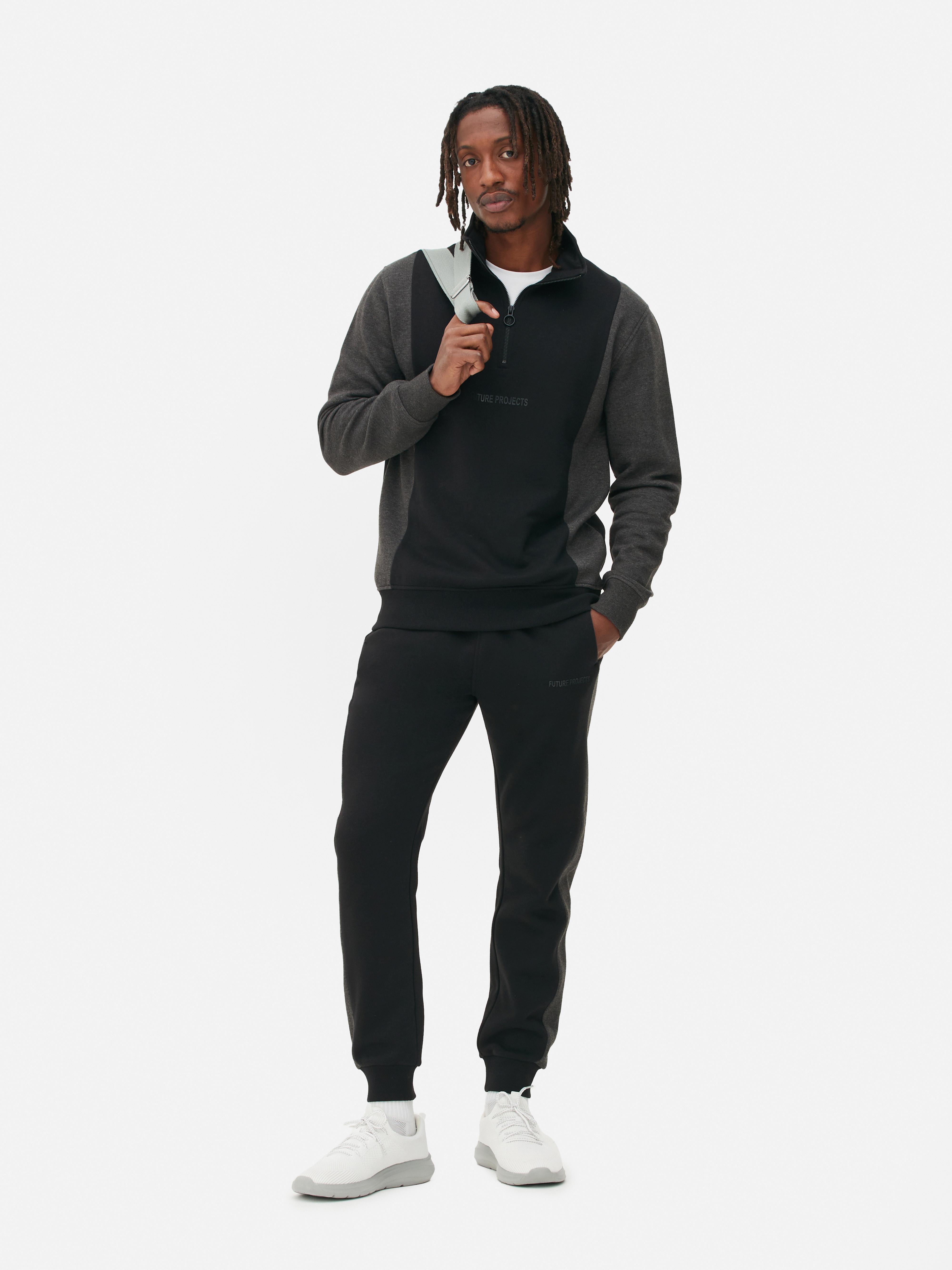 QUARTER-ZIP SWEATSHIRT - Black