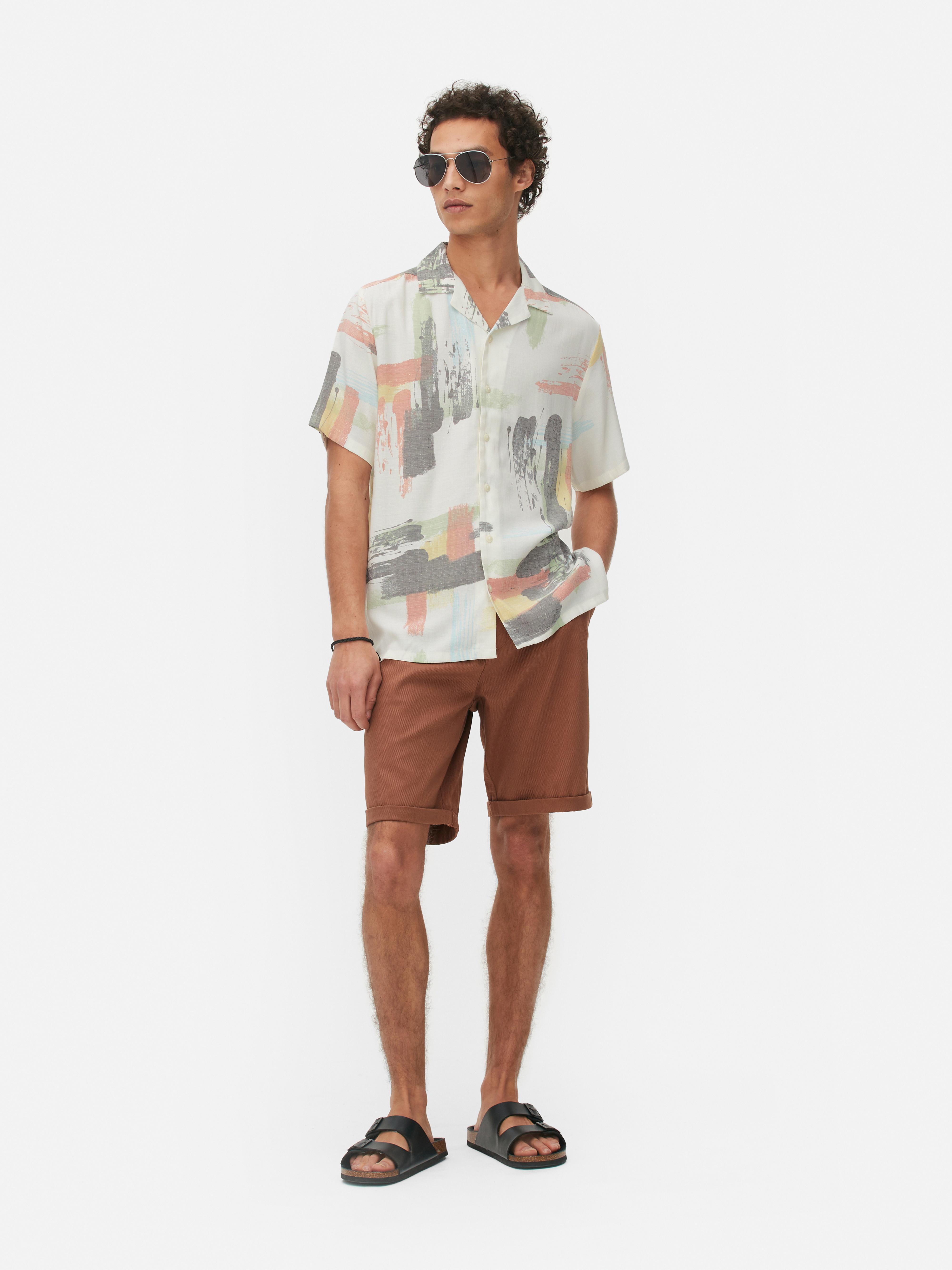 Abstract Print Short Sleeve Shirt