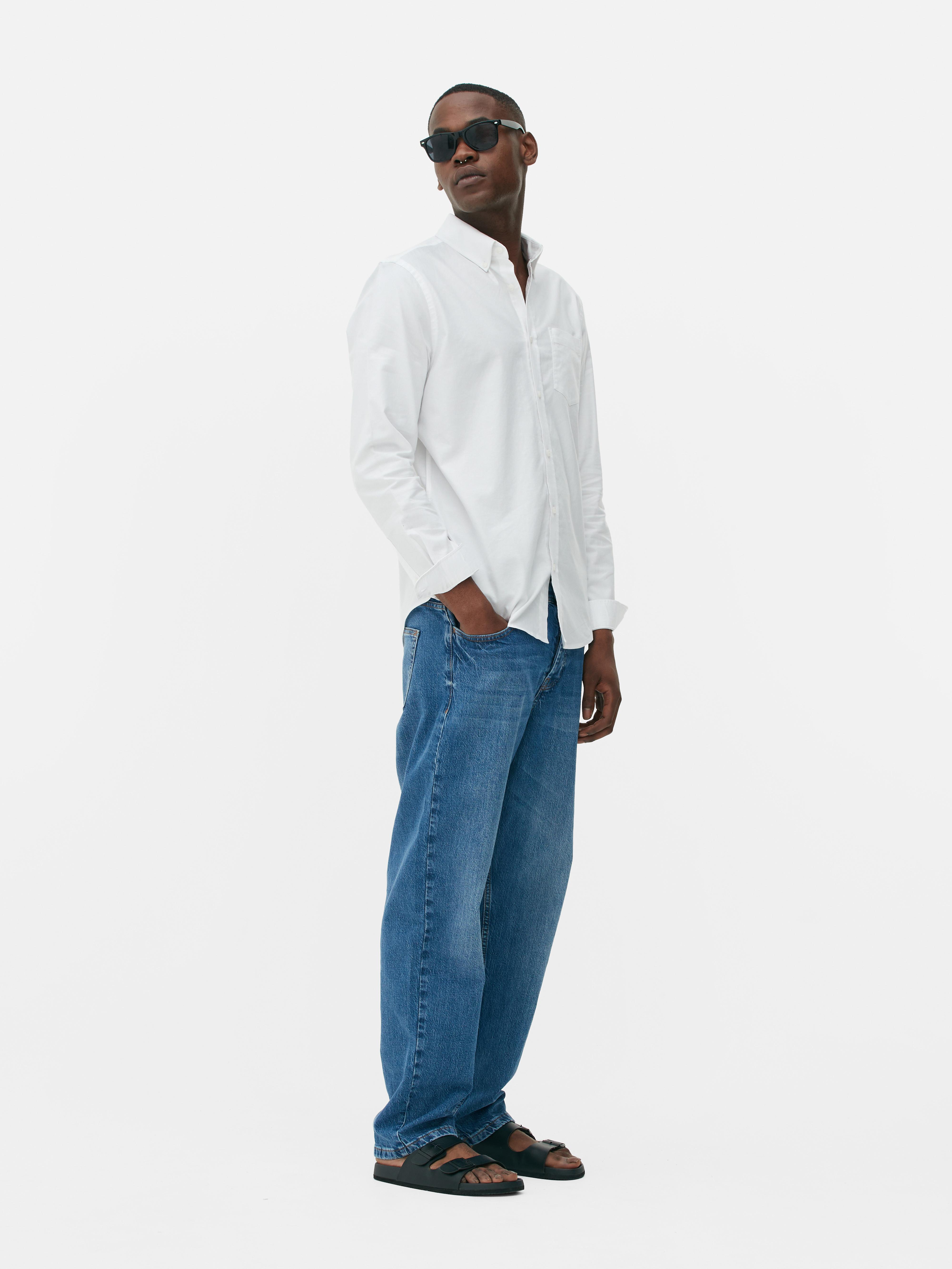 Men's White Long Sleeve Shirt Primark