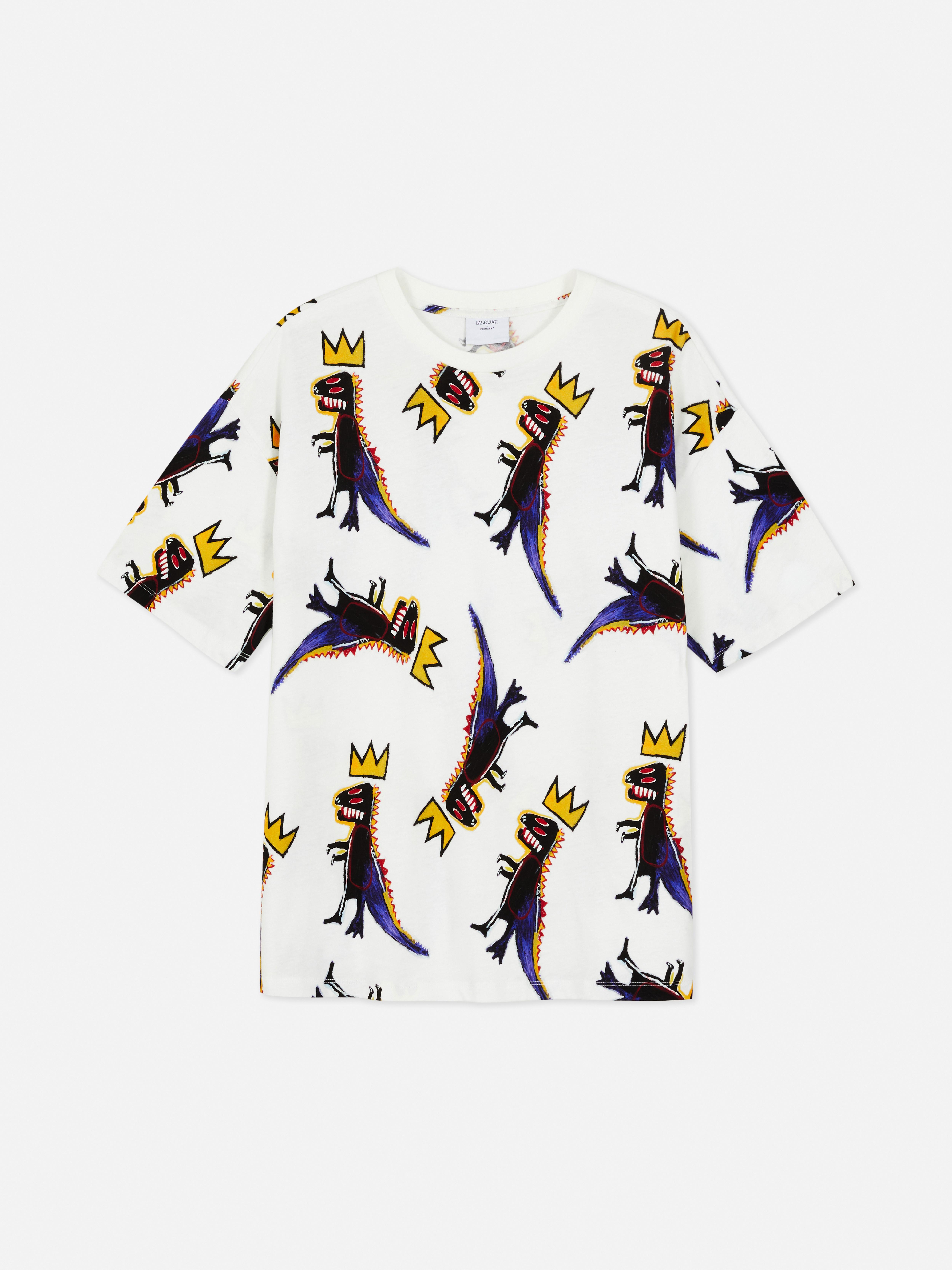 Basquiat Print Oversized T Shirt Primark