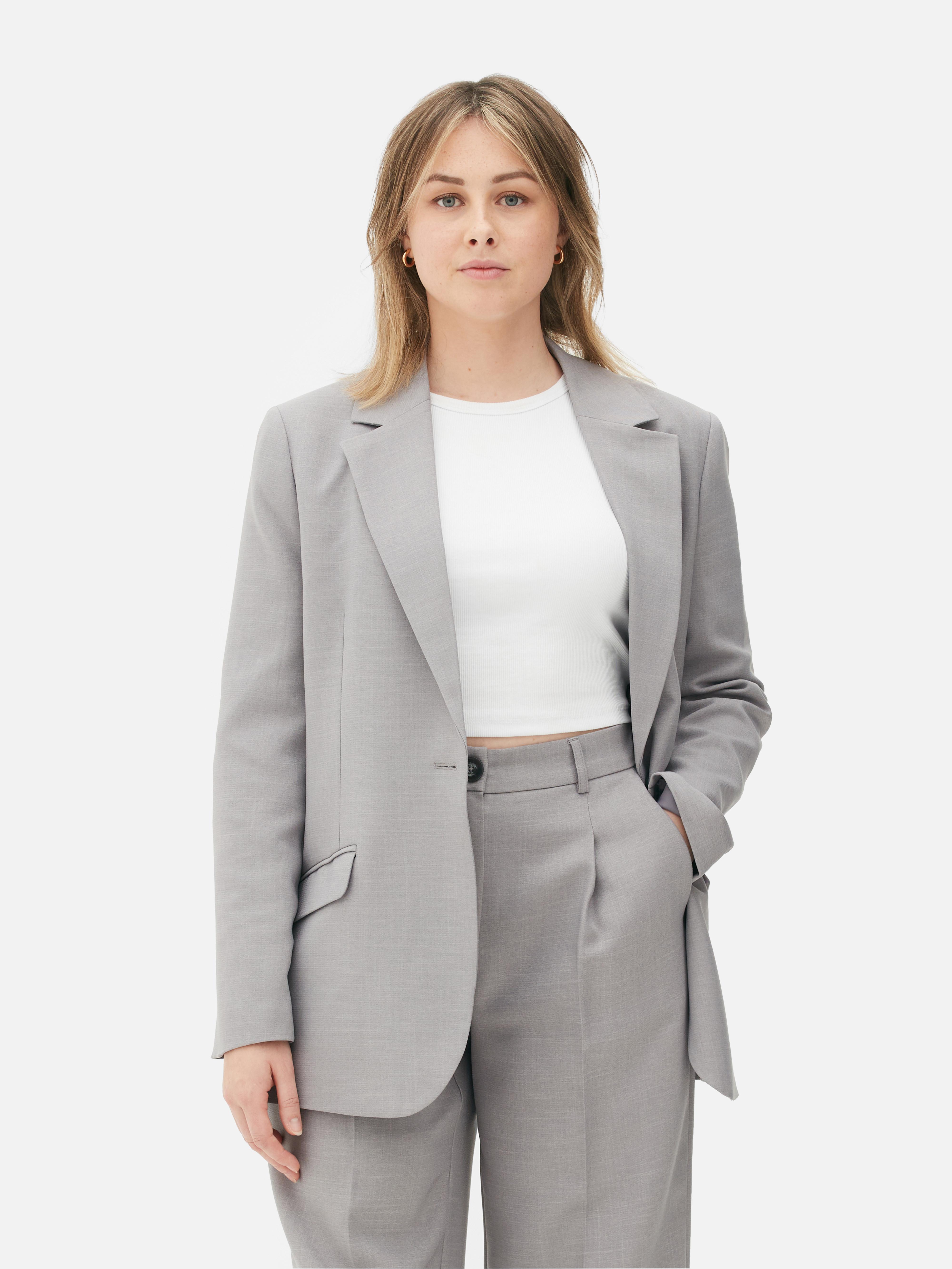 Women's Gray Single-Breasted Blazer | Primark