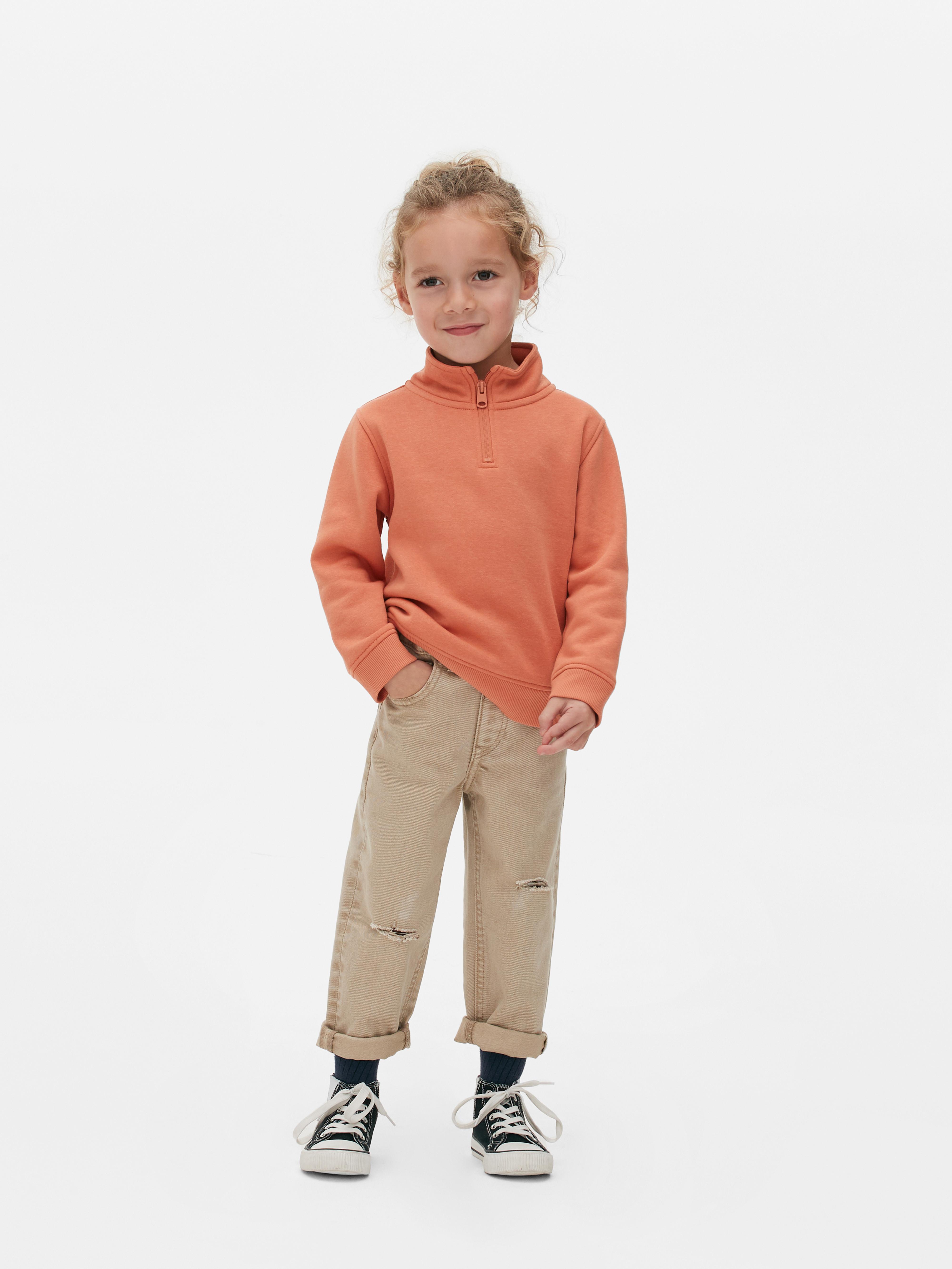 Boys Orange Funnel Neck Sweatshirt | Primark