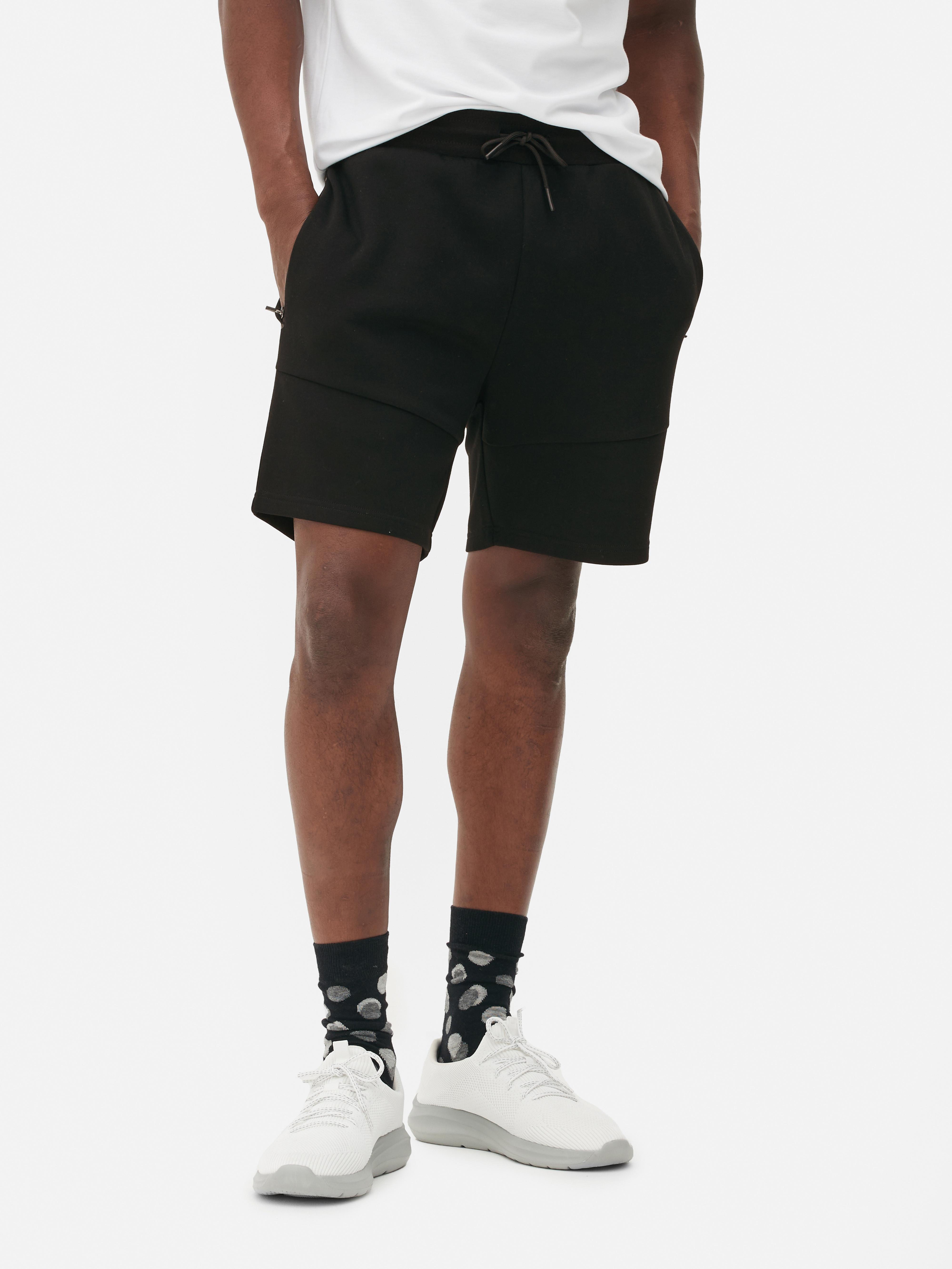 Mens Black Bonded Drawstring Shorts | Primark