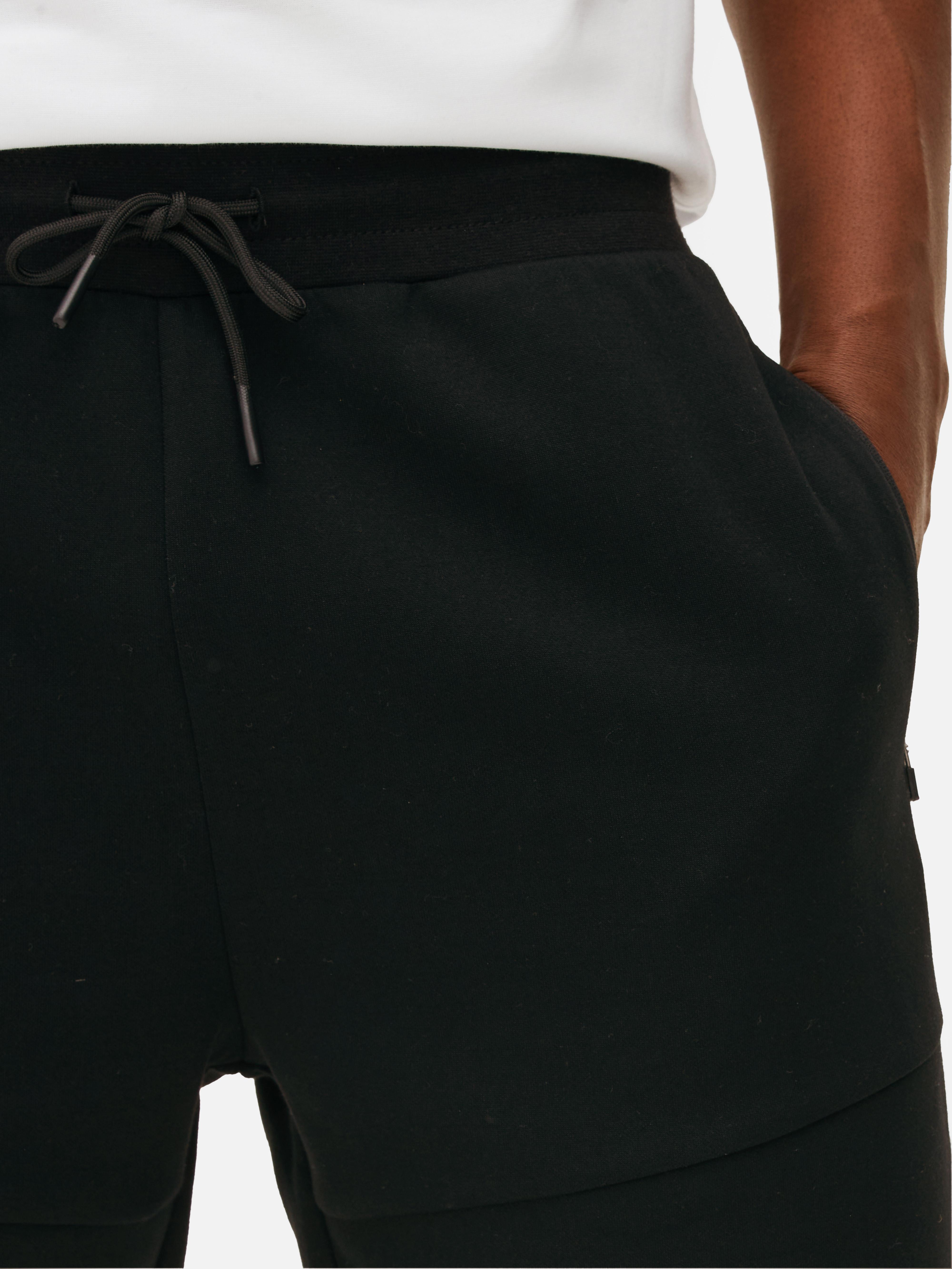 Men's Black Bonded Drawstring Shorts | Primark