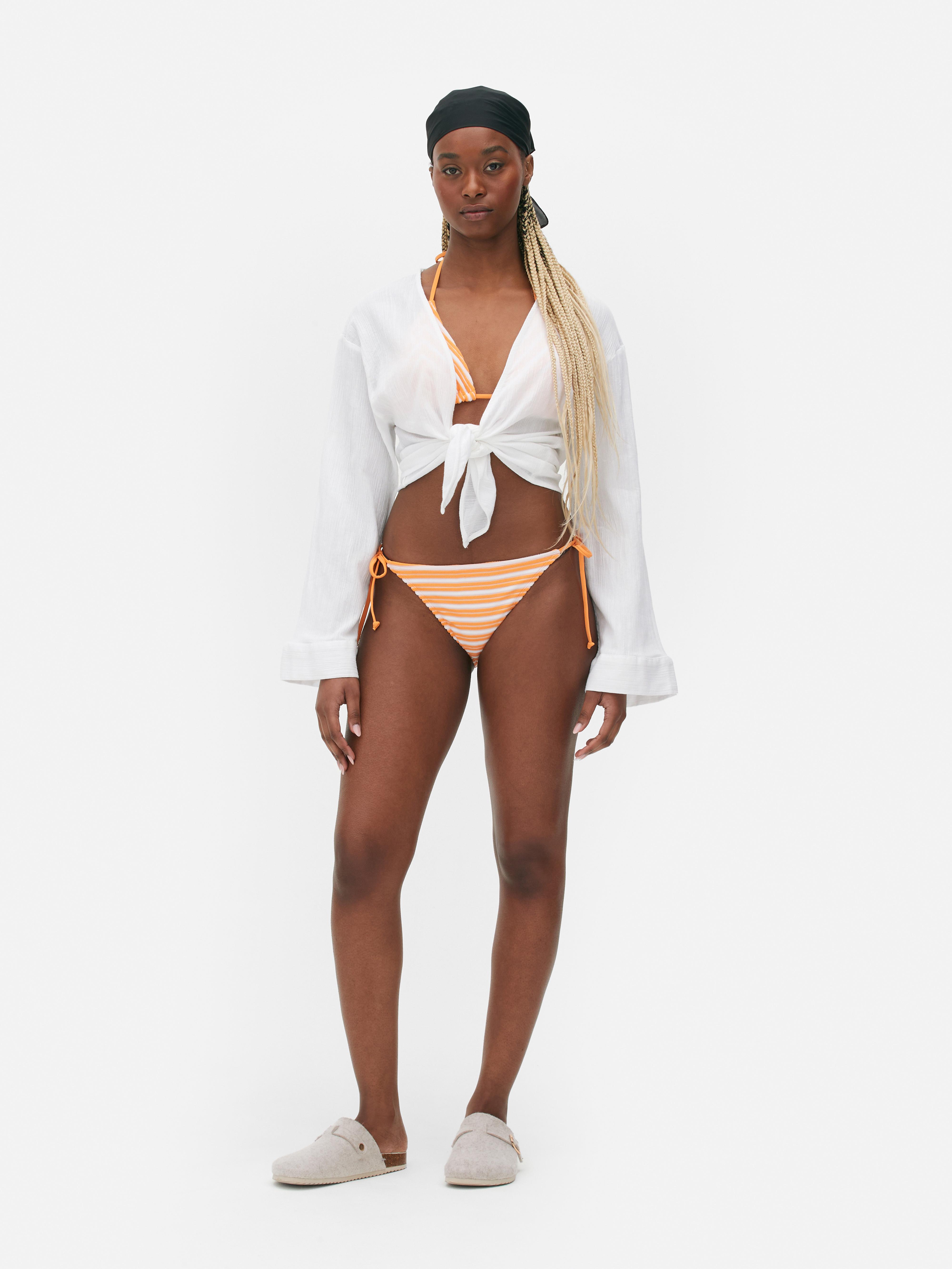 ASOS DESIGN crinkle beach shirt in white