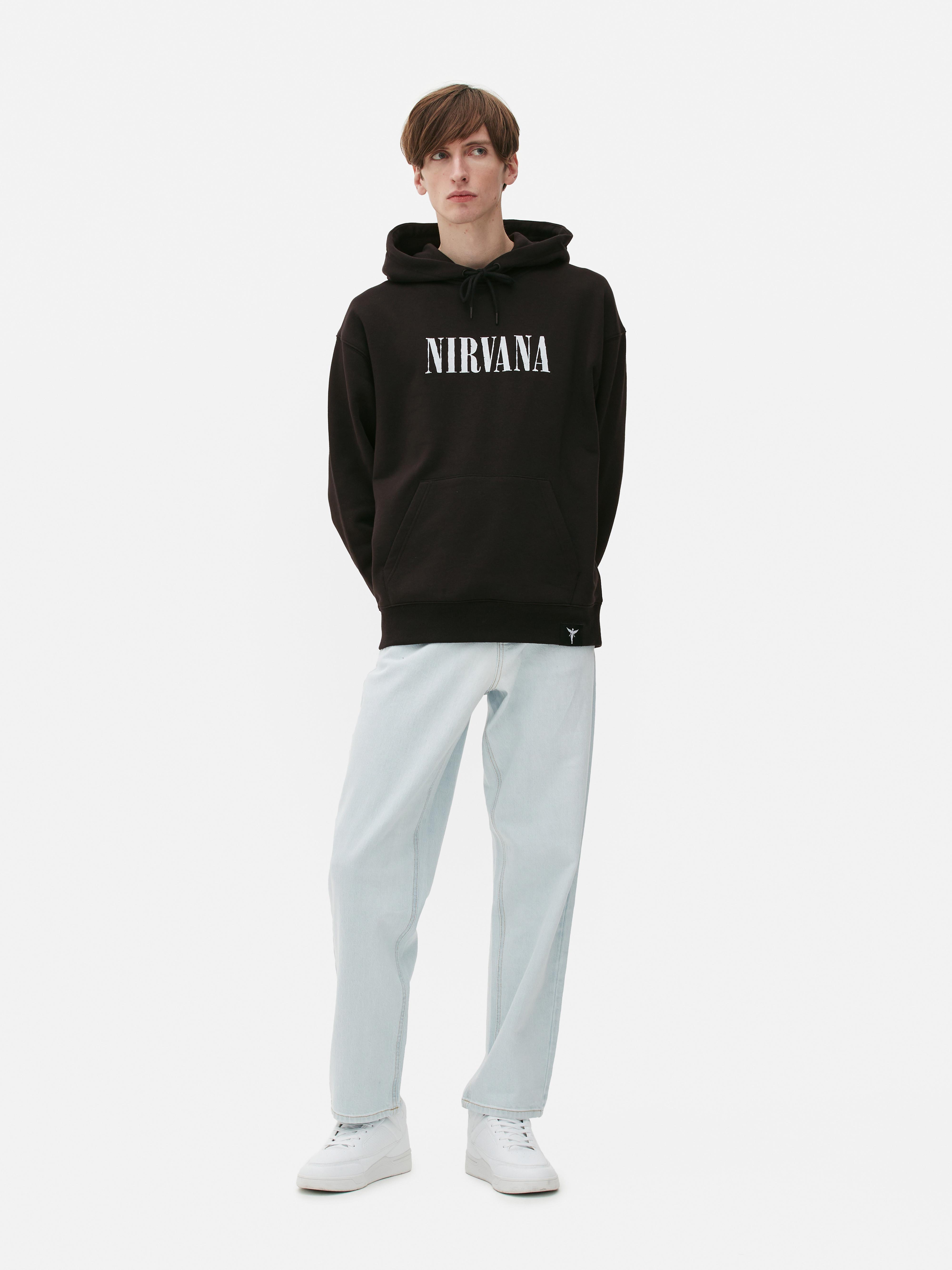 NIRVANA ® PRINT HOODED SWEATSHIRT - Washed green