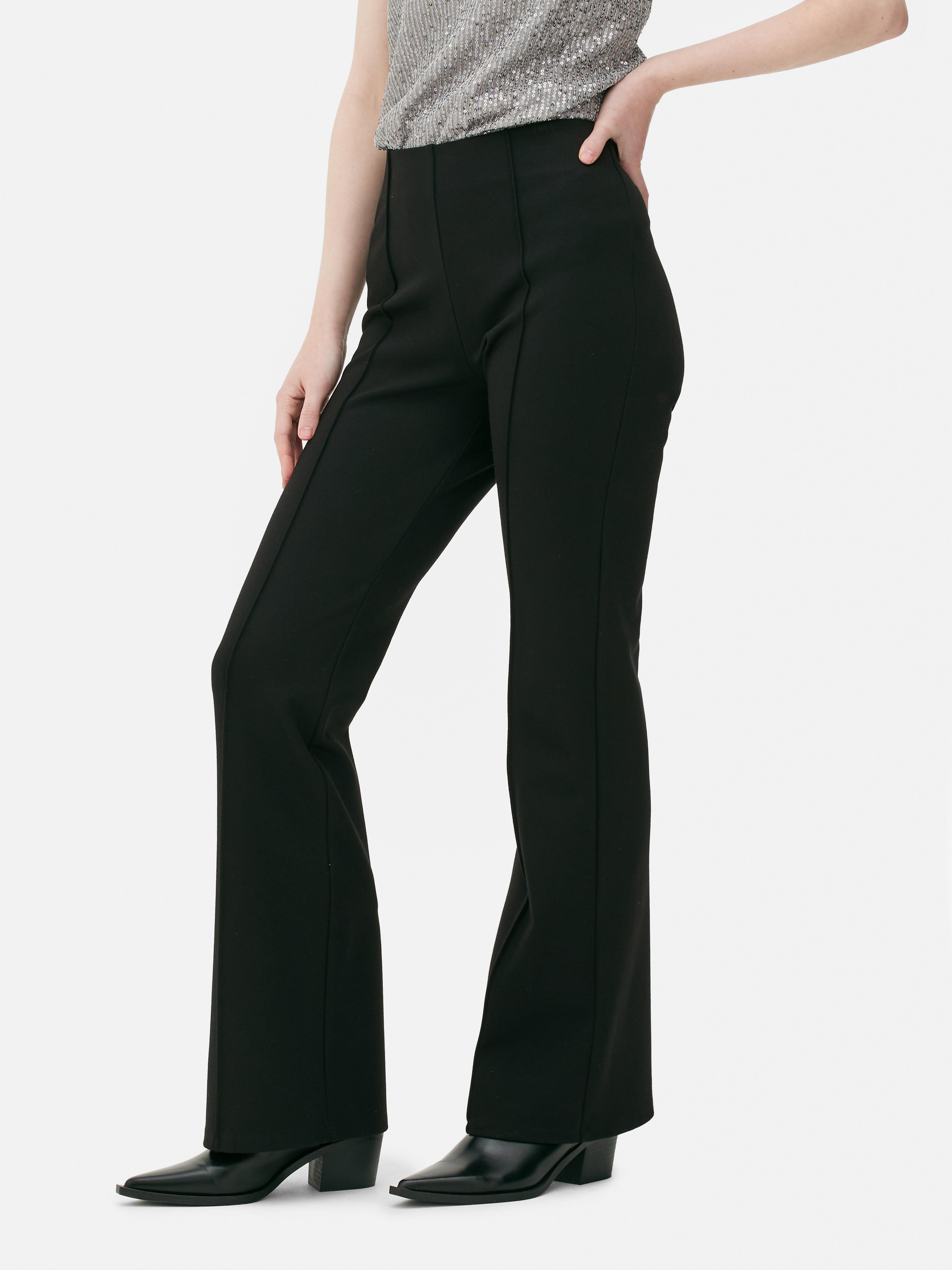 Black flared trousers best sale