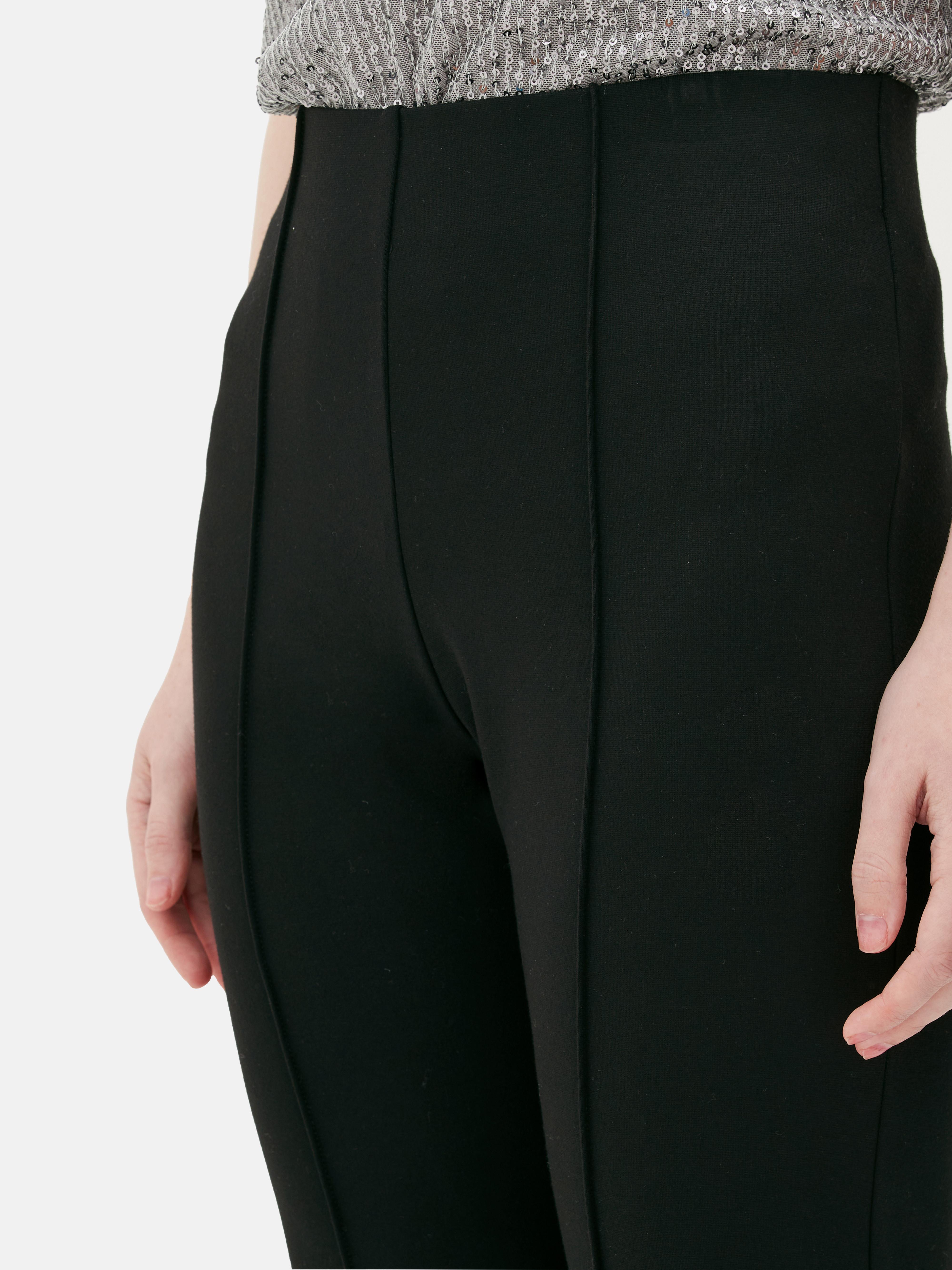 Women's Black Ponte Flared Trousers | Primark
