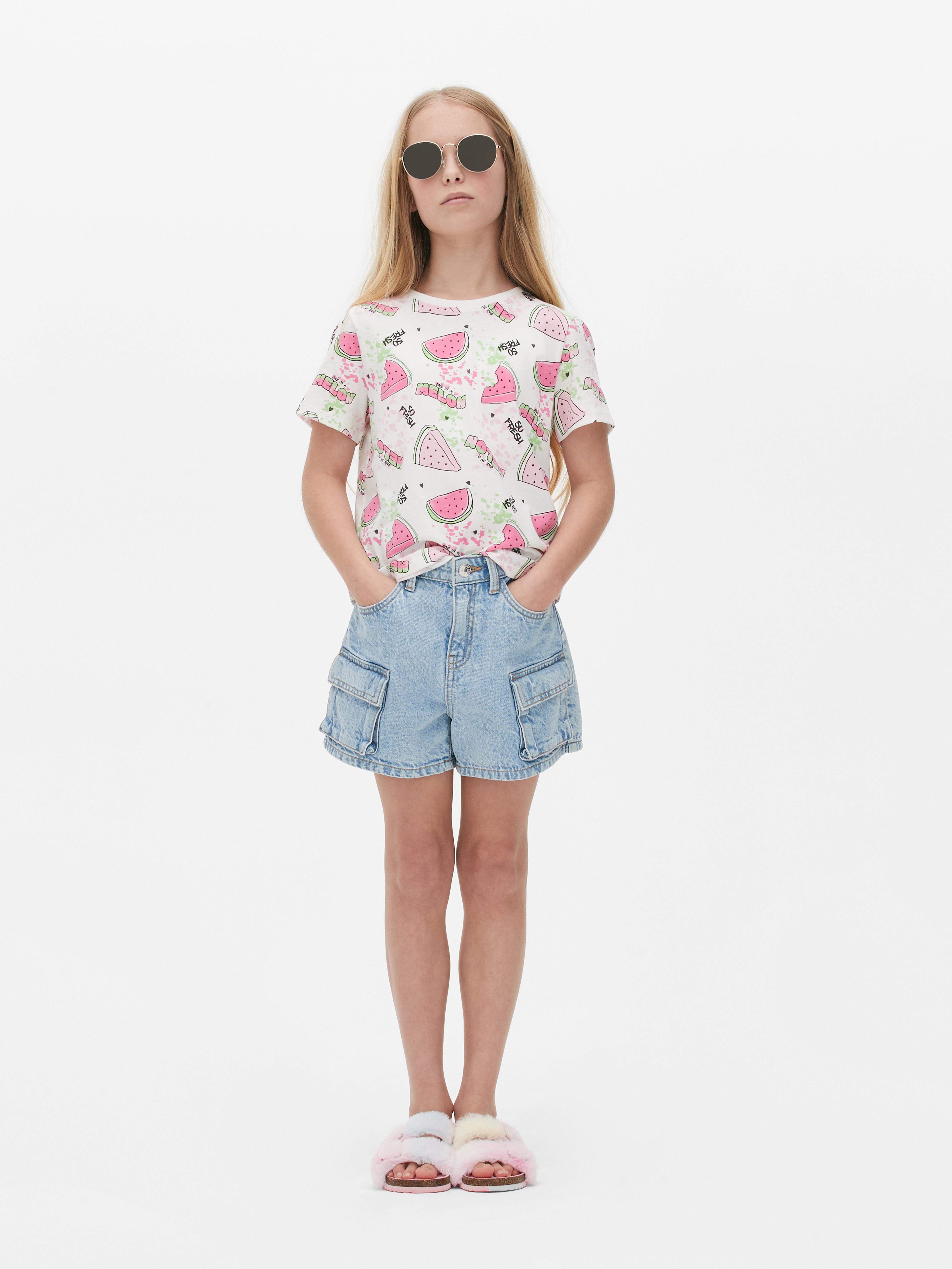 T-shirt met korte mouwen en all-over print