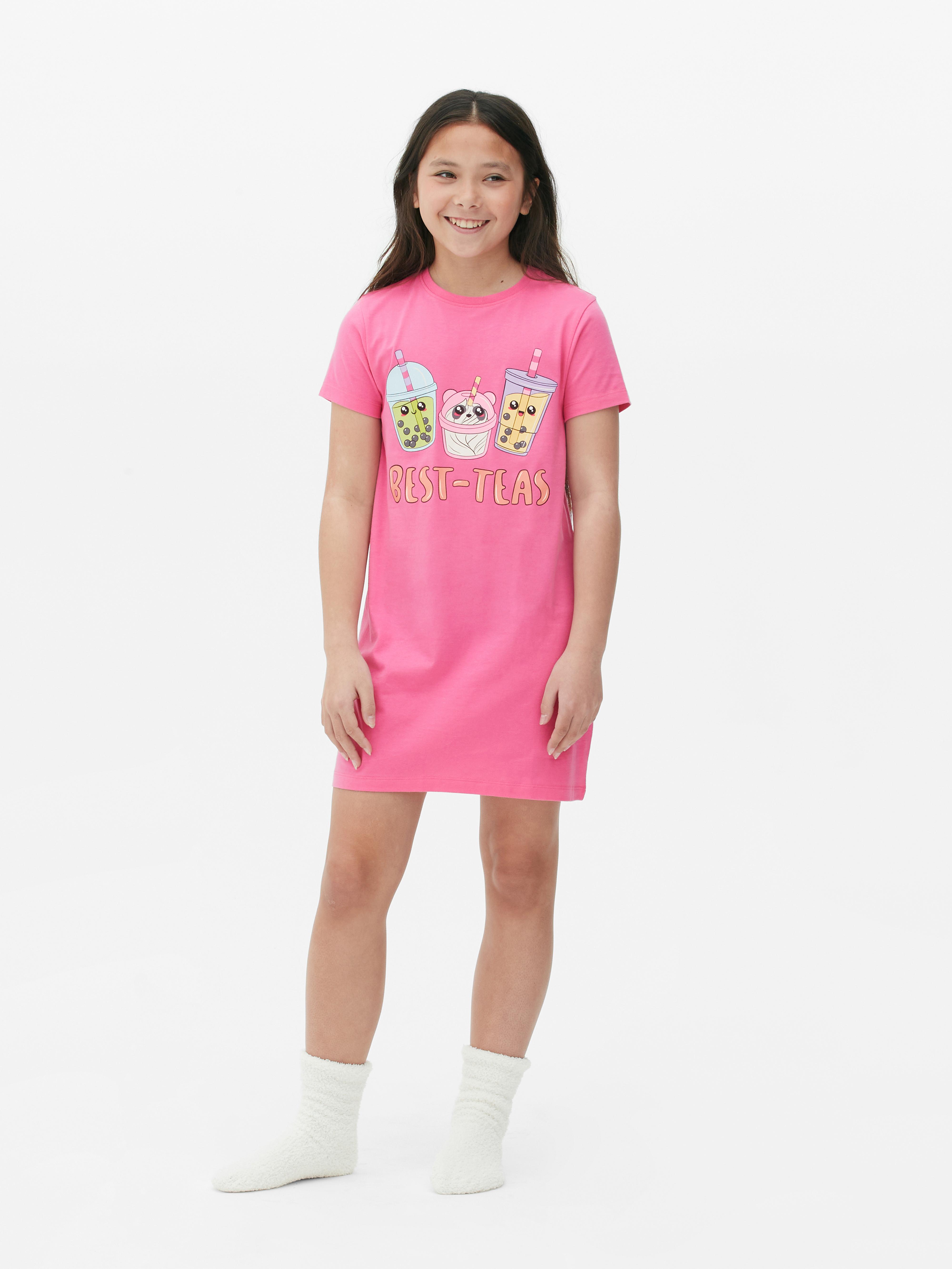 T-shirt Fille Primark Motif Marguerite - Taille 11-12 Ans - Occasion Très Bon état