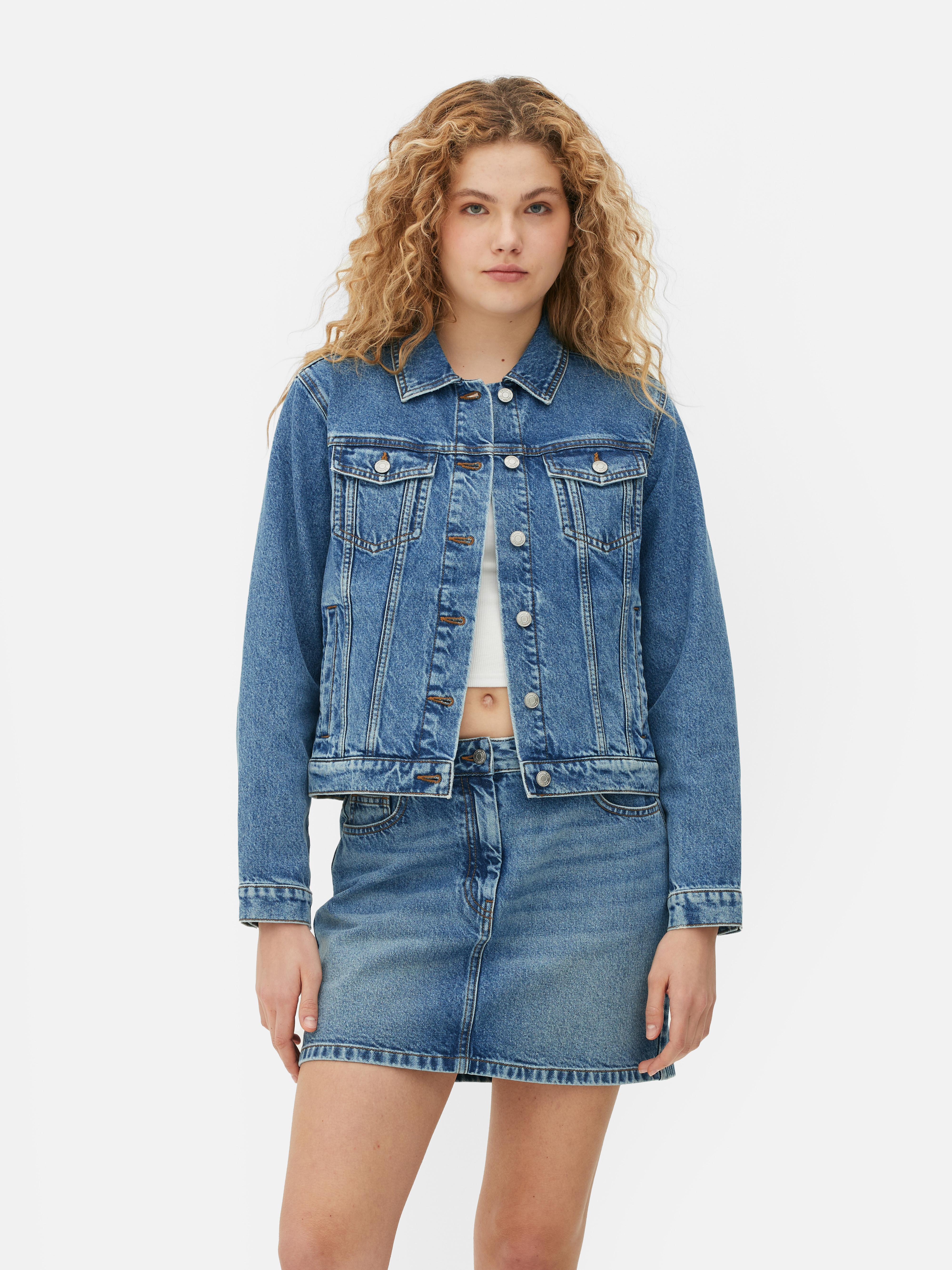 Veste en jean bleu sale