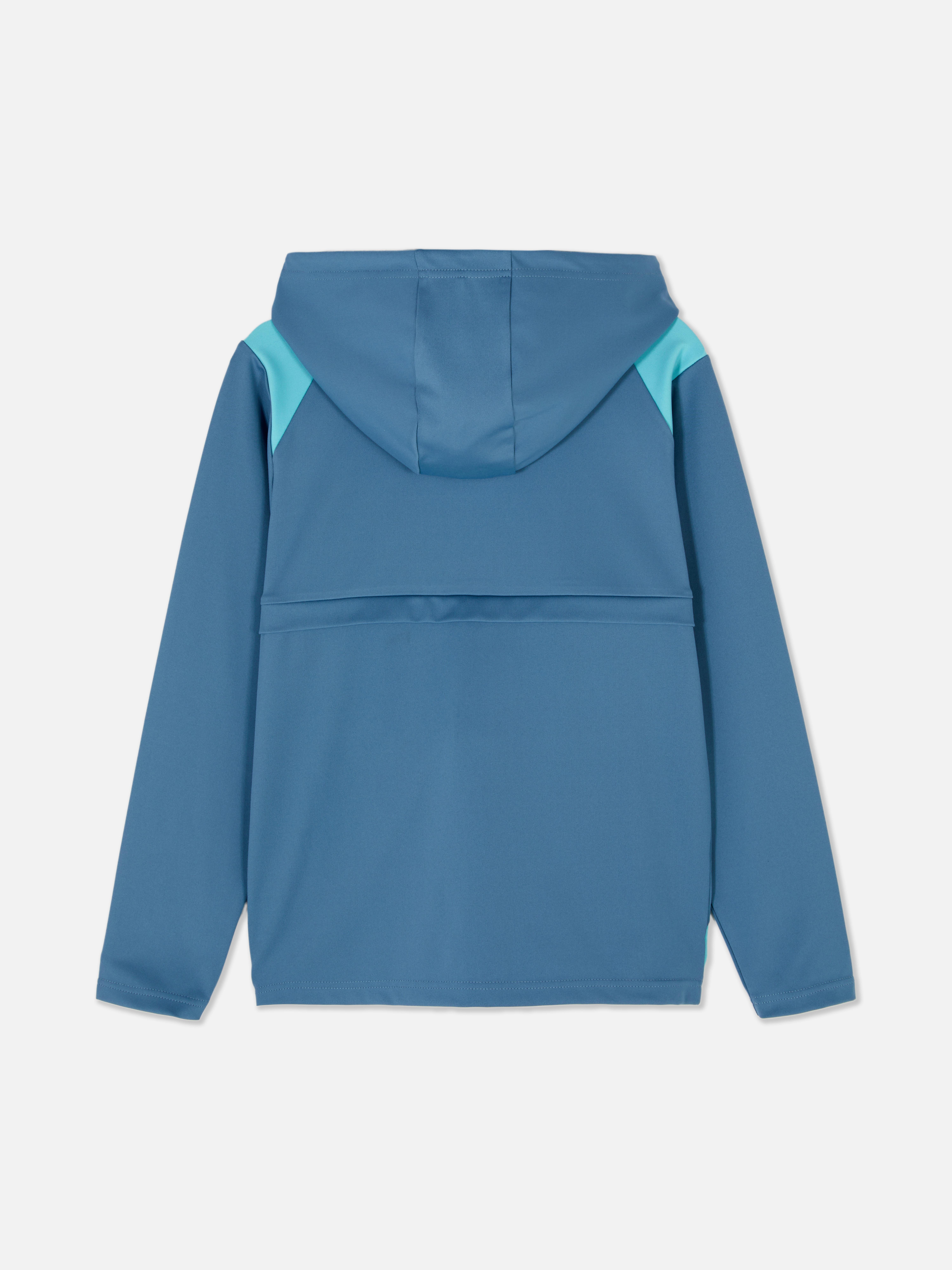 Colour Block Zip-Up Hooded Jacket