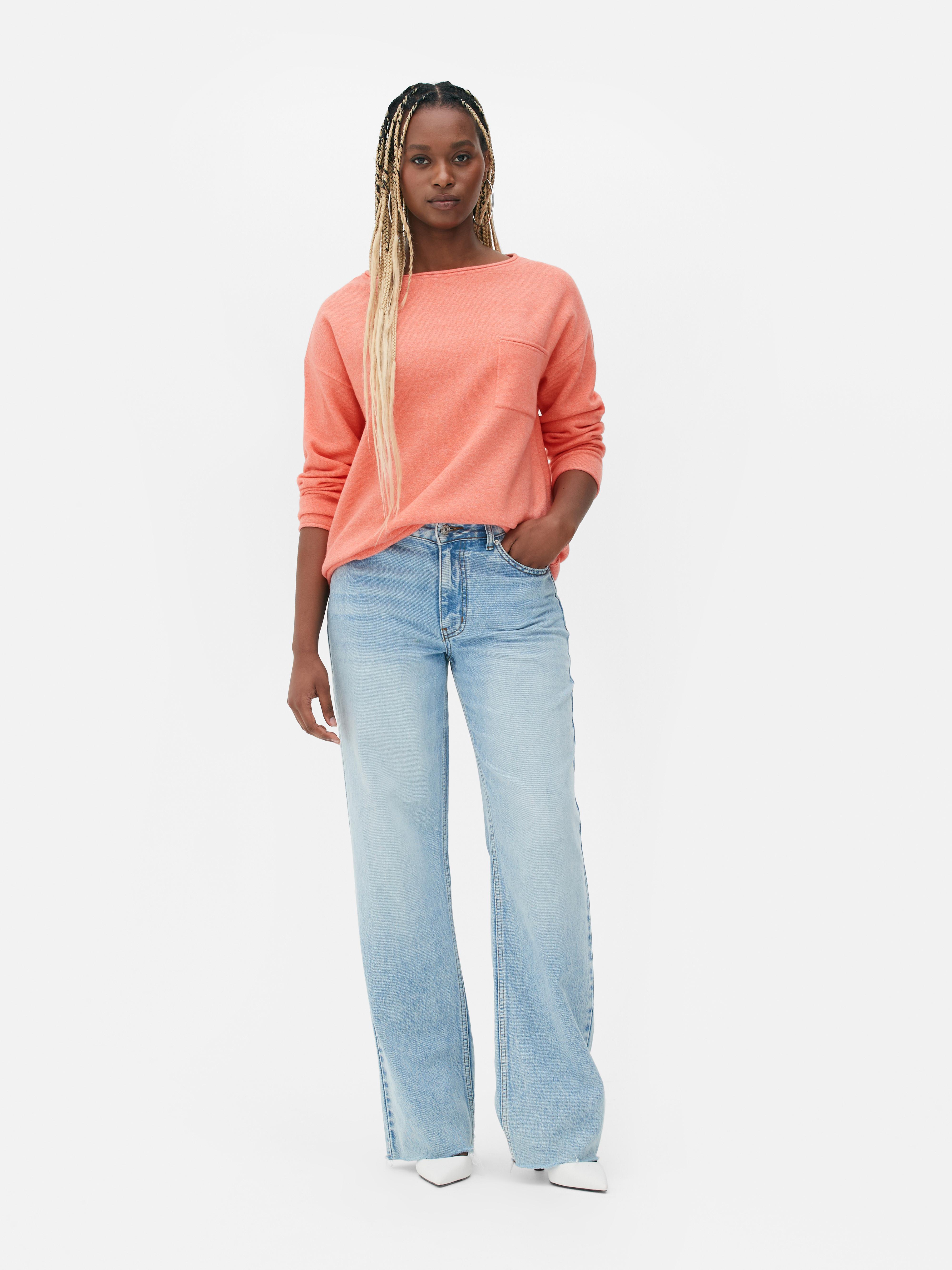 Pull Fin Femme Col V Ondulé - Maille Côtelée, Manches Longues - Basique Moulant Couleur Multiple