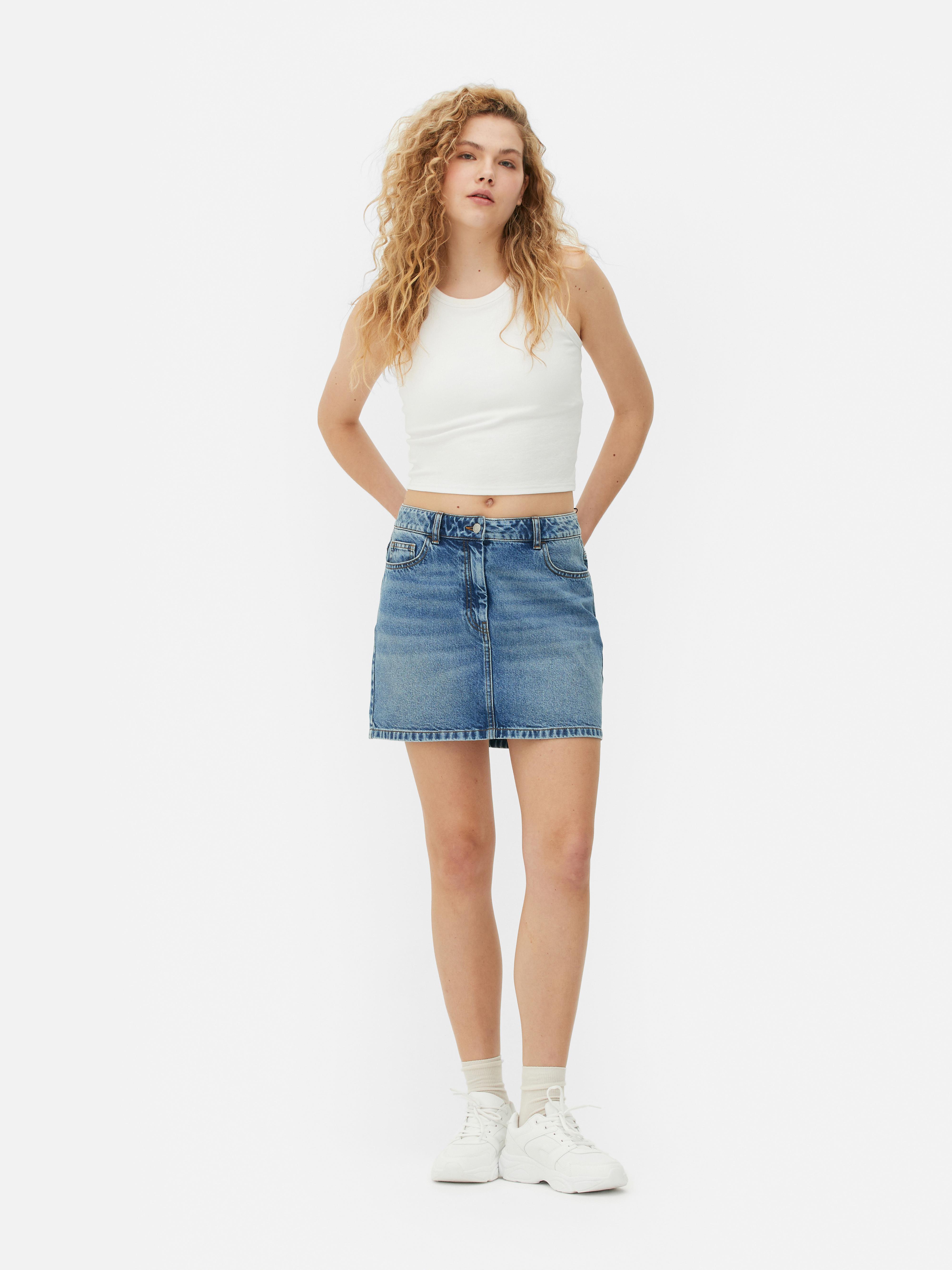 Denim skirt shop in primark