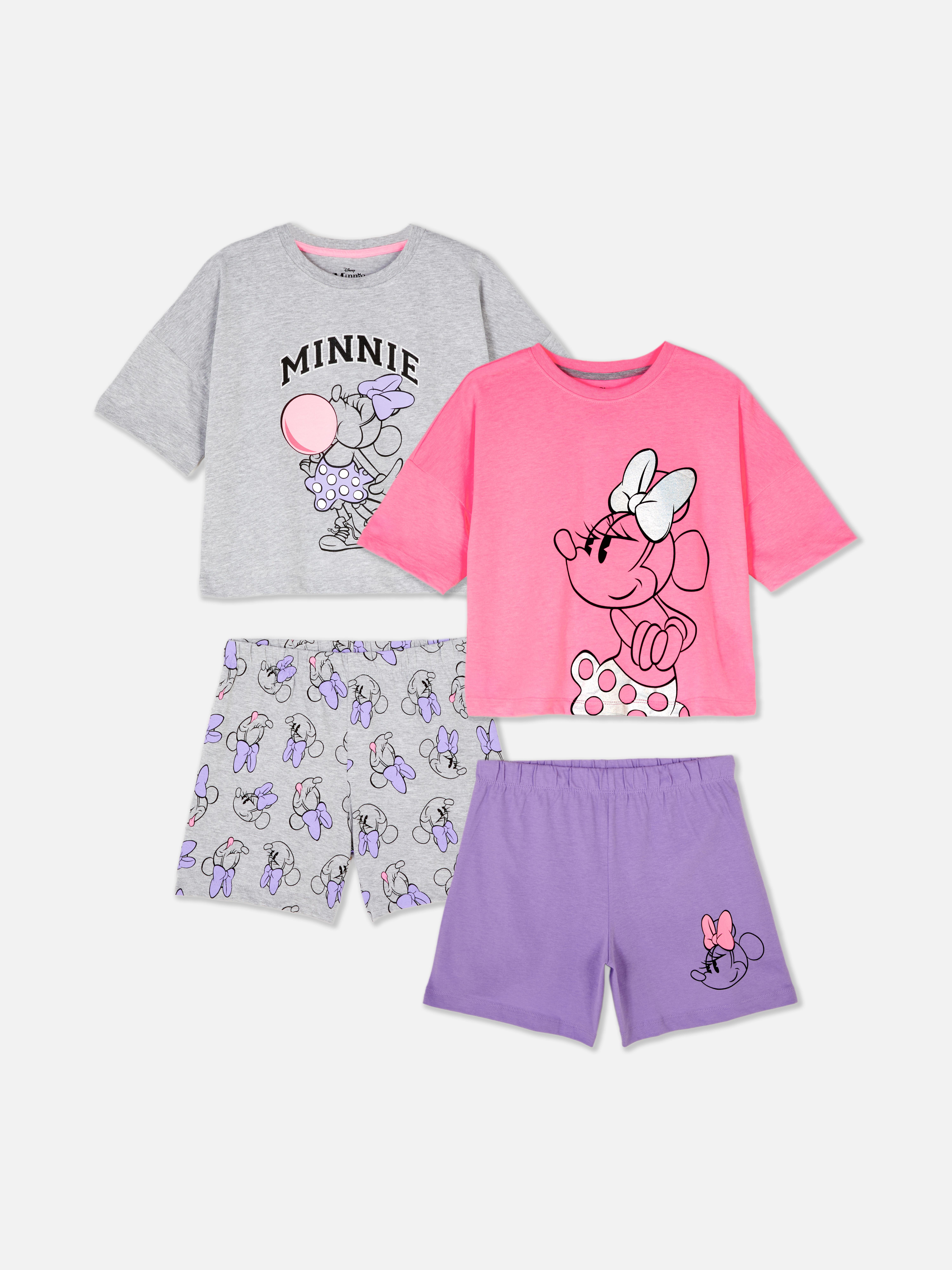 2 pyžama Disney Minnie Mouse s šortkami