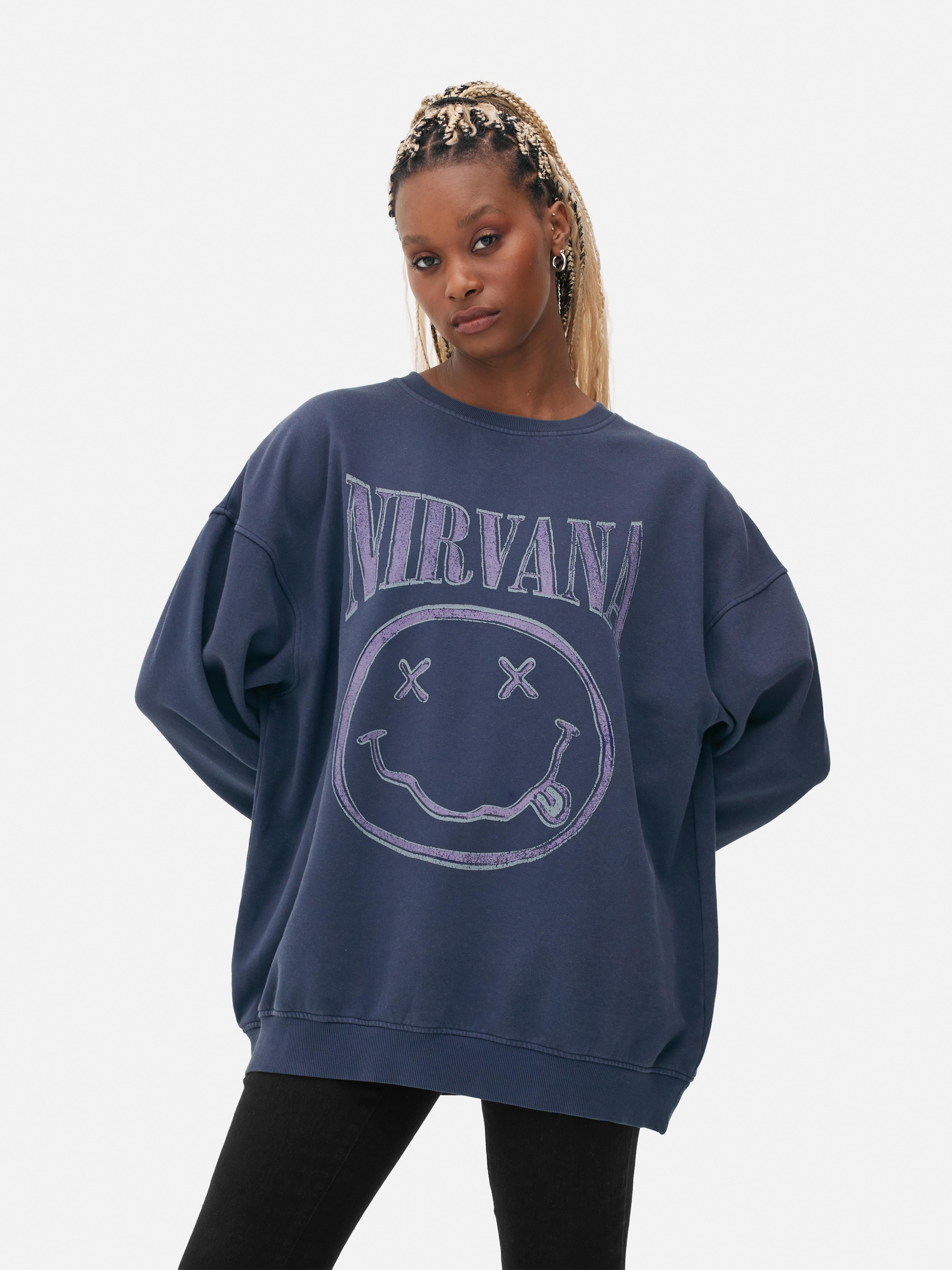 Women s Navy Nirvana Oversized Sweatshirt Primark