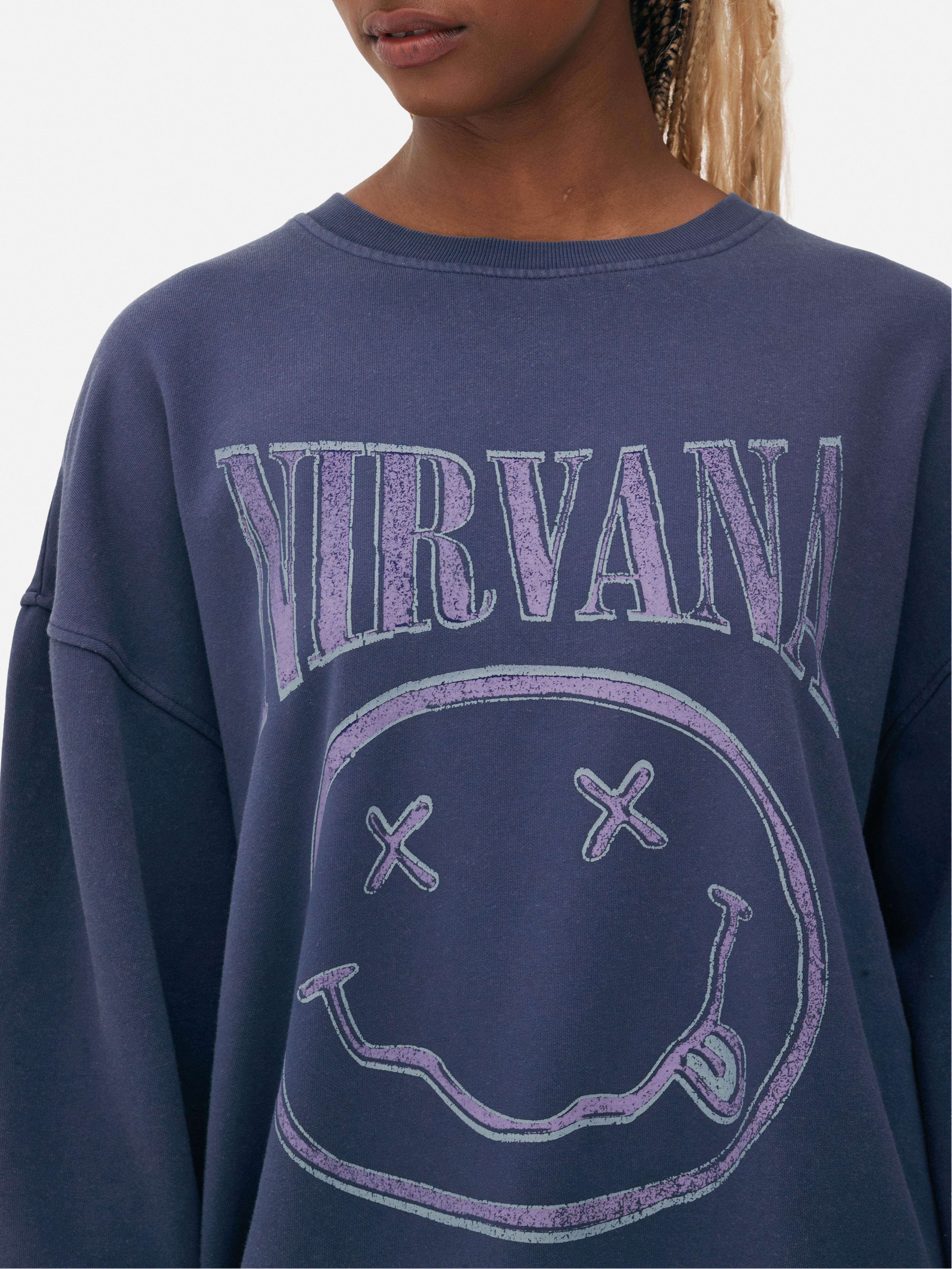 Women s Navy Nirvana Oversized Sweatshirt Primark