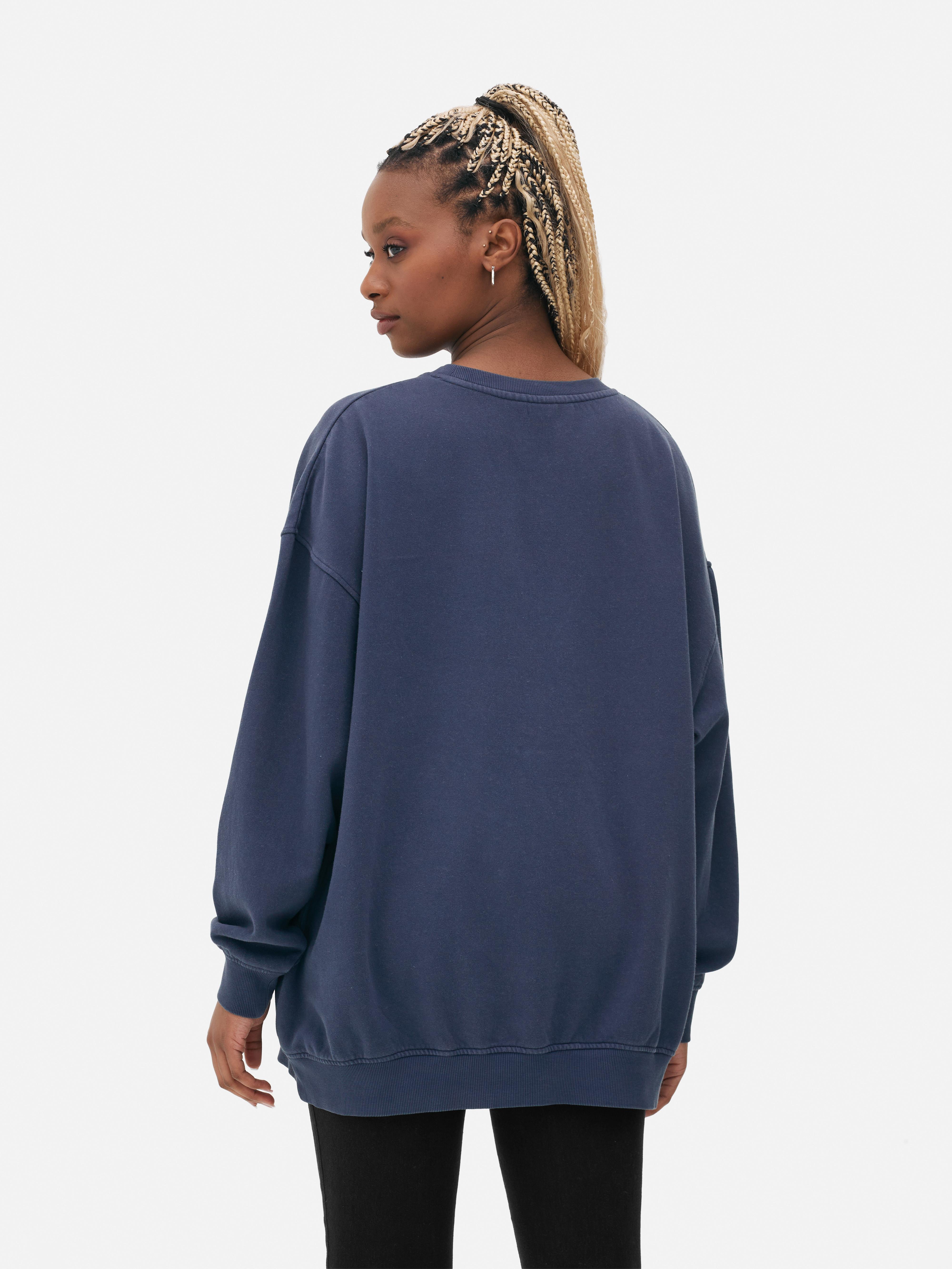 Navy blue cheap oversized sweatshirt