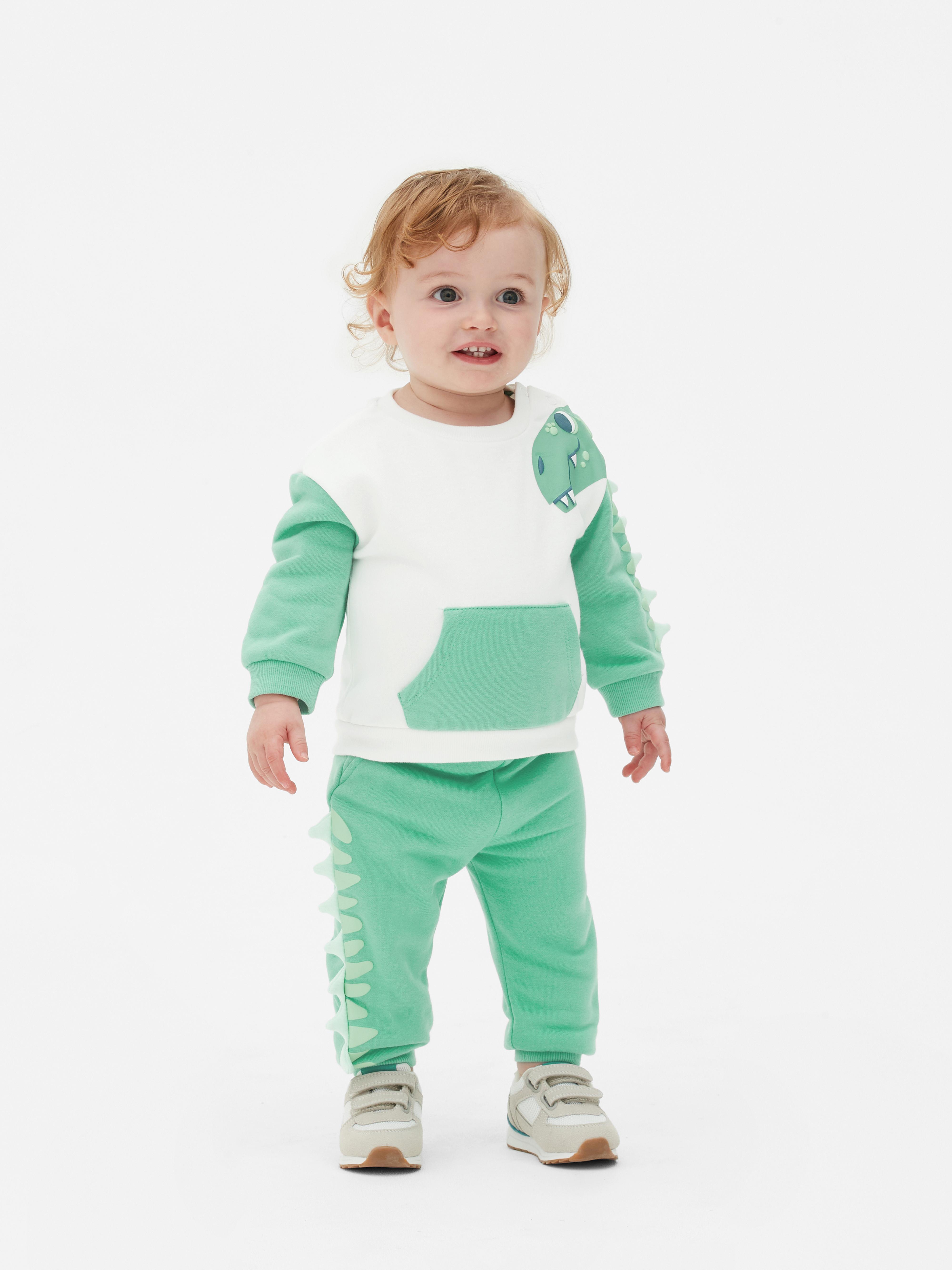 Baby Boys Green Dinosaur Sweatshirt and Joggers Co ord Set Primark