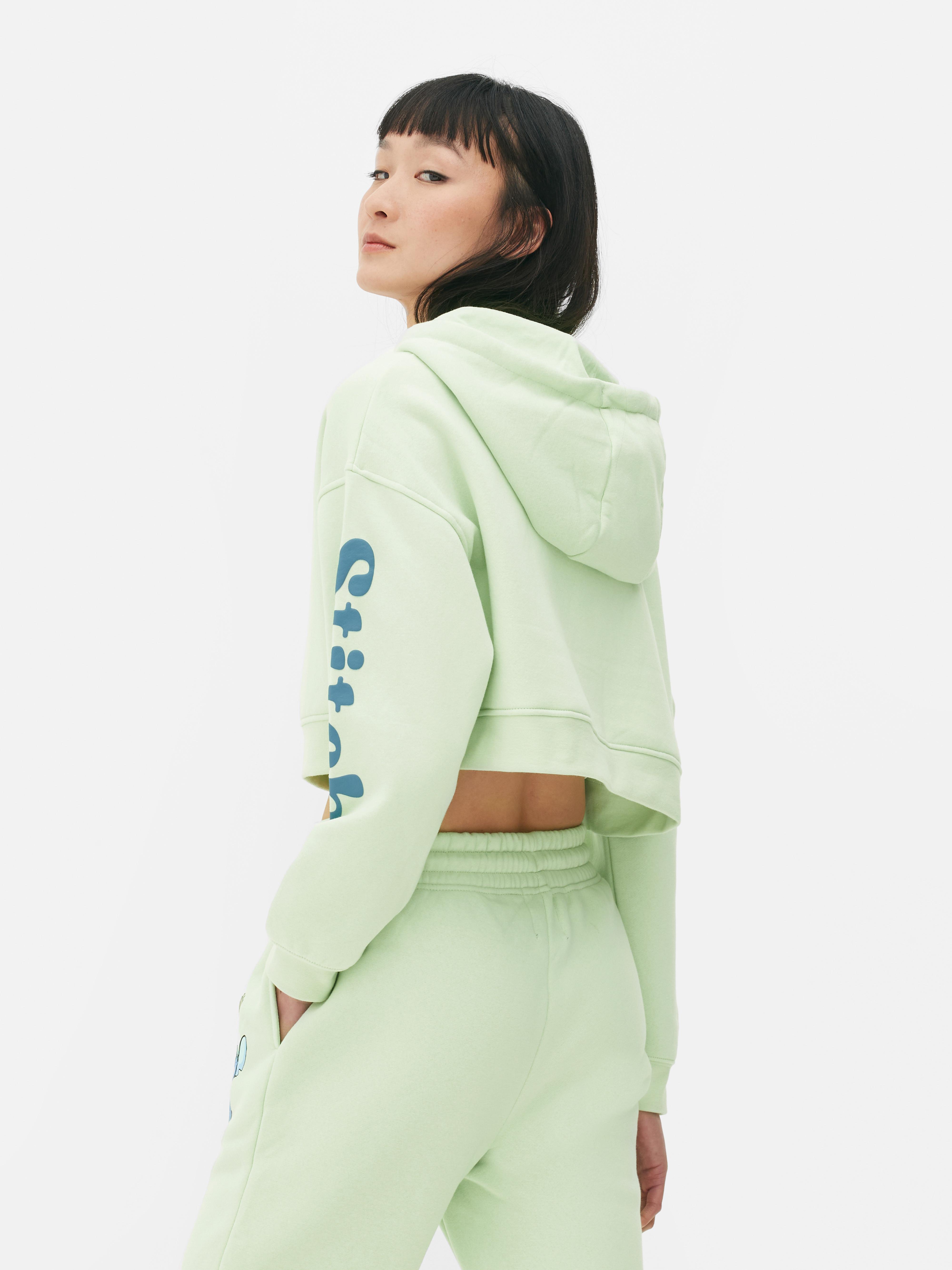 Mint green cropped on sale hoodie