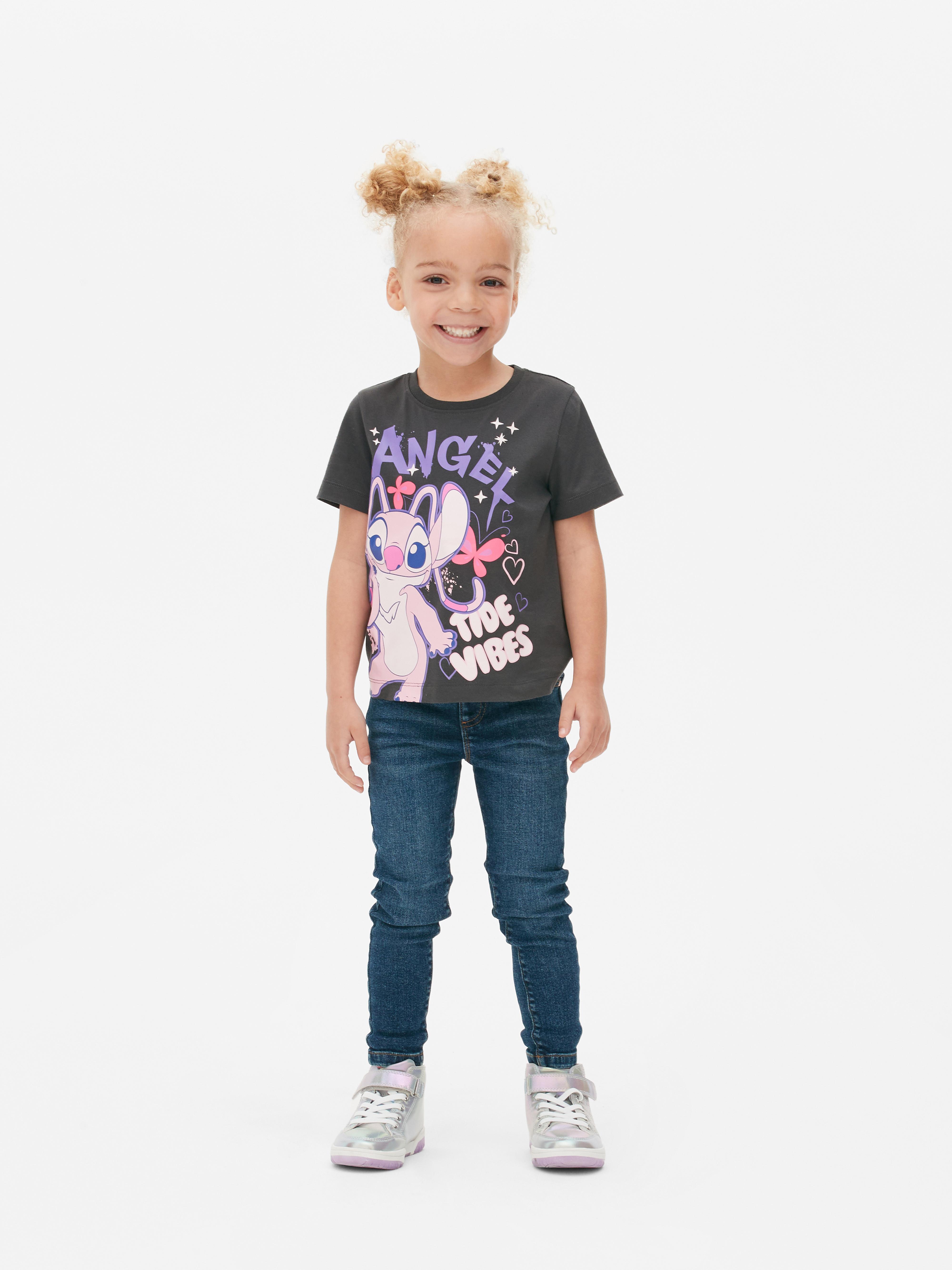 DISNEY Polera Niña Stitch Tye Dye Morado Disney