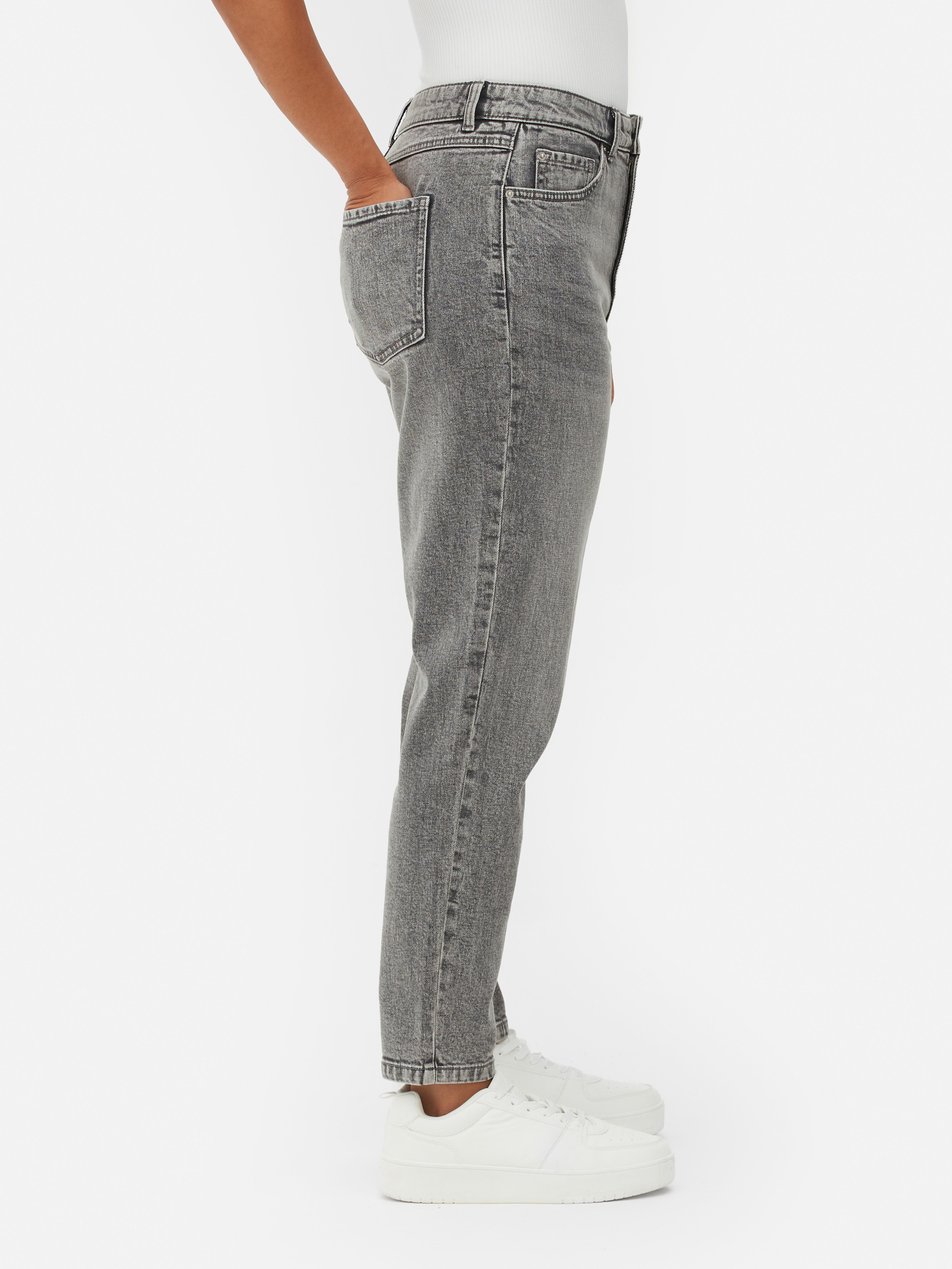 Womens Grey Mom Denim Jeans Primark