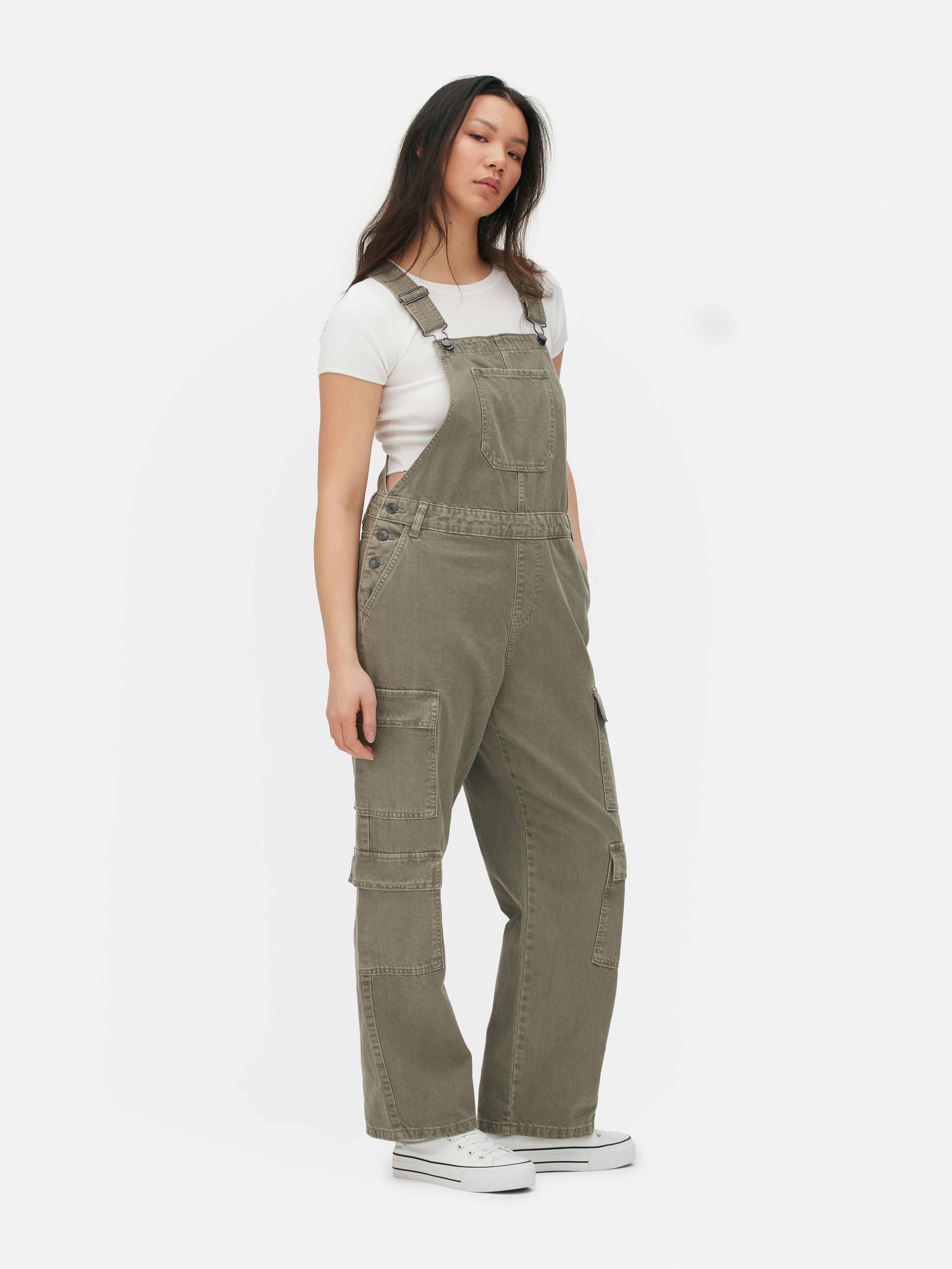 Womens cargo hot sale dungarees