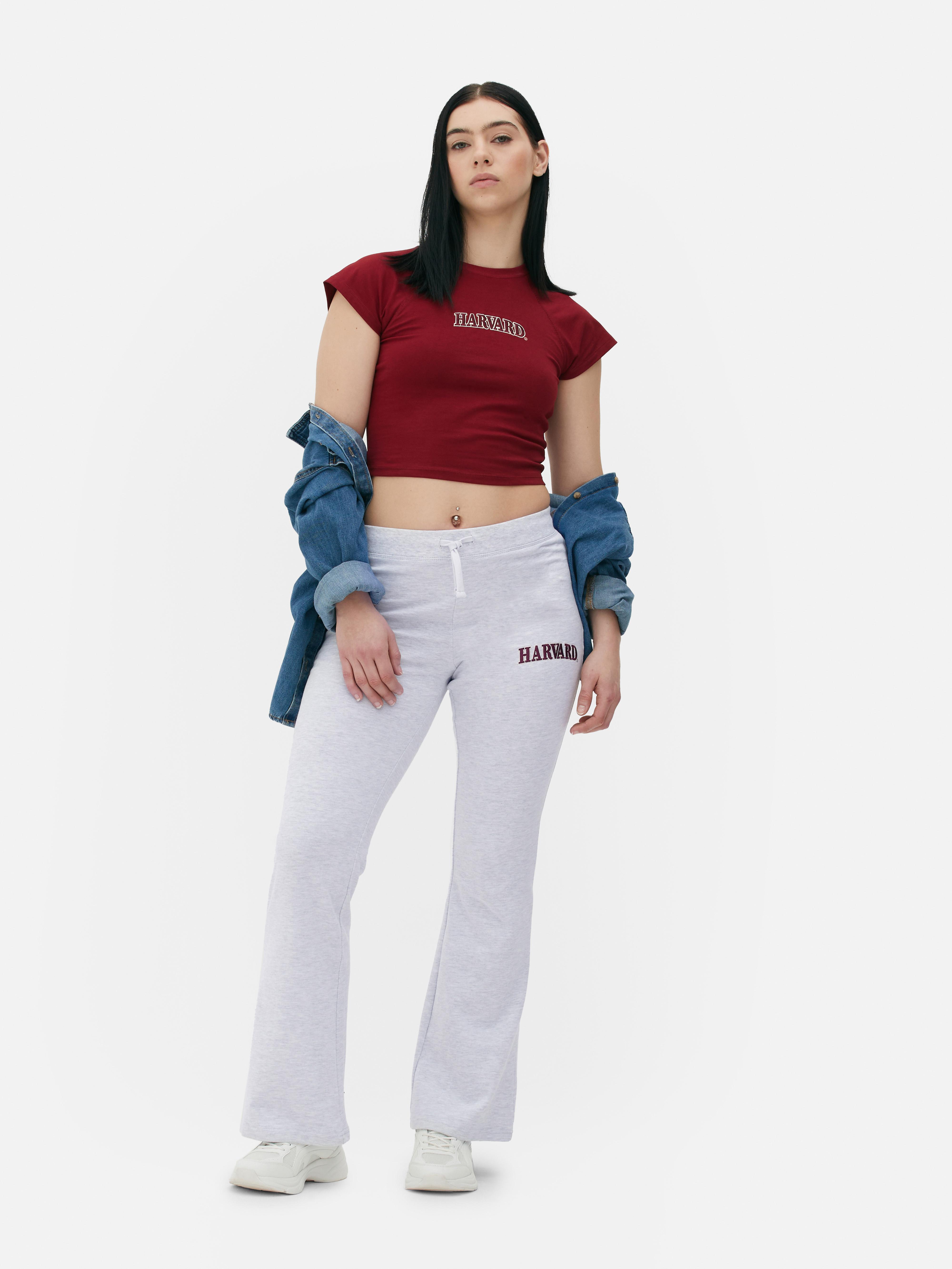 Harvard Embroidered Flared Joggers