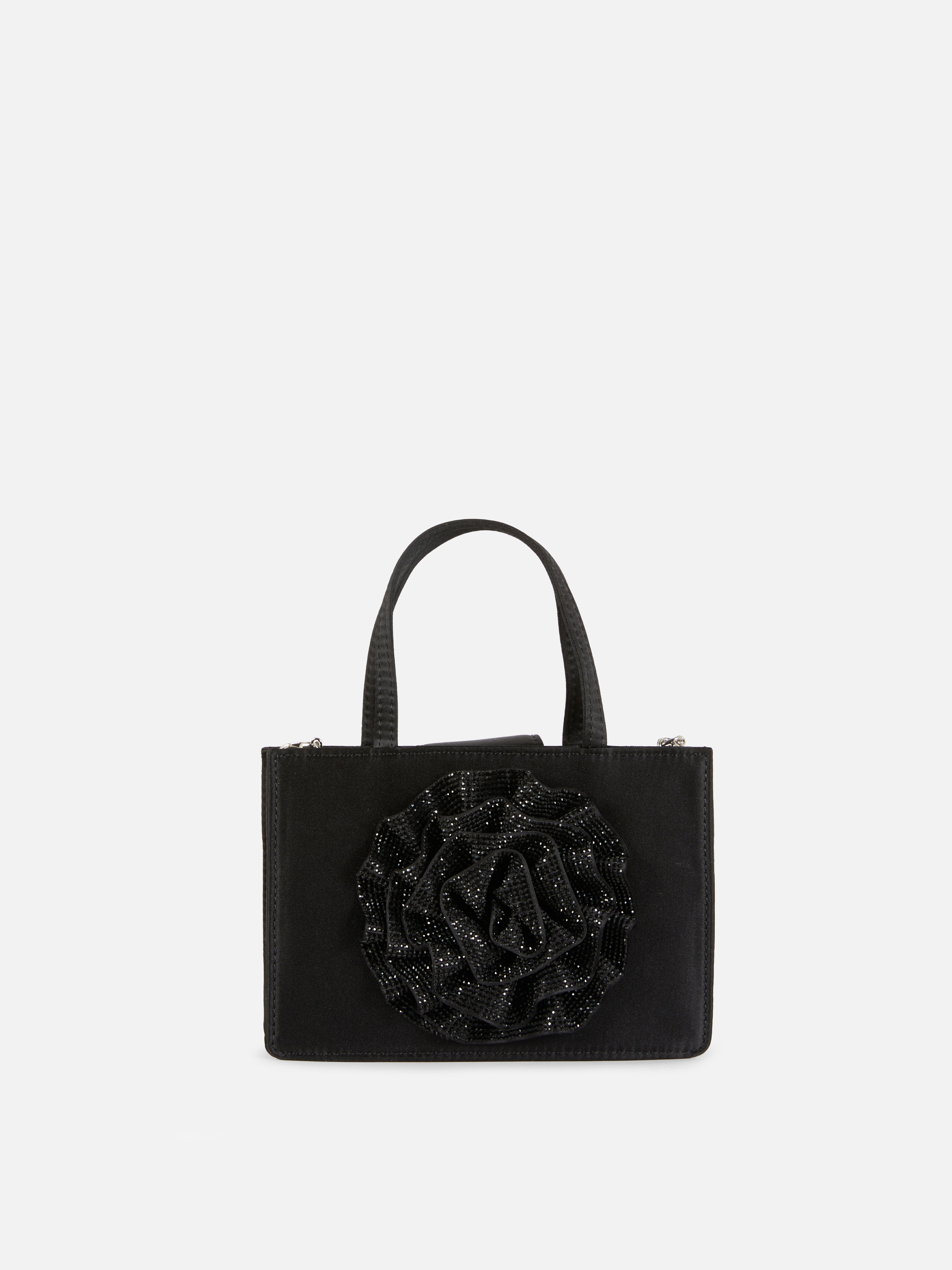 Rita Ora Satin Flower Mini Tote Bag