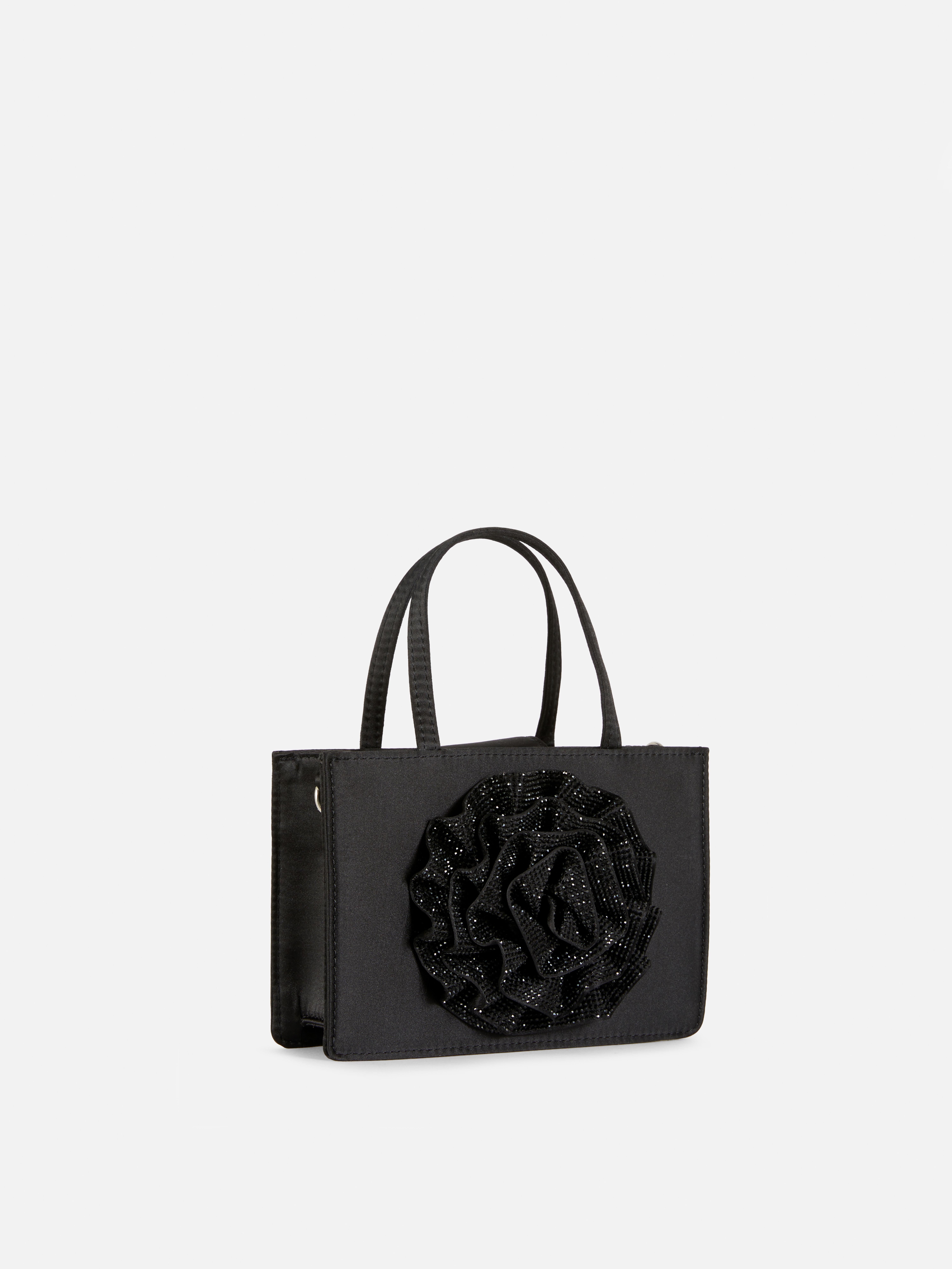 Rita Ora Satin Flower Mini Tote Bag