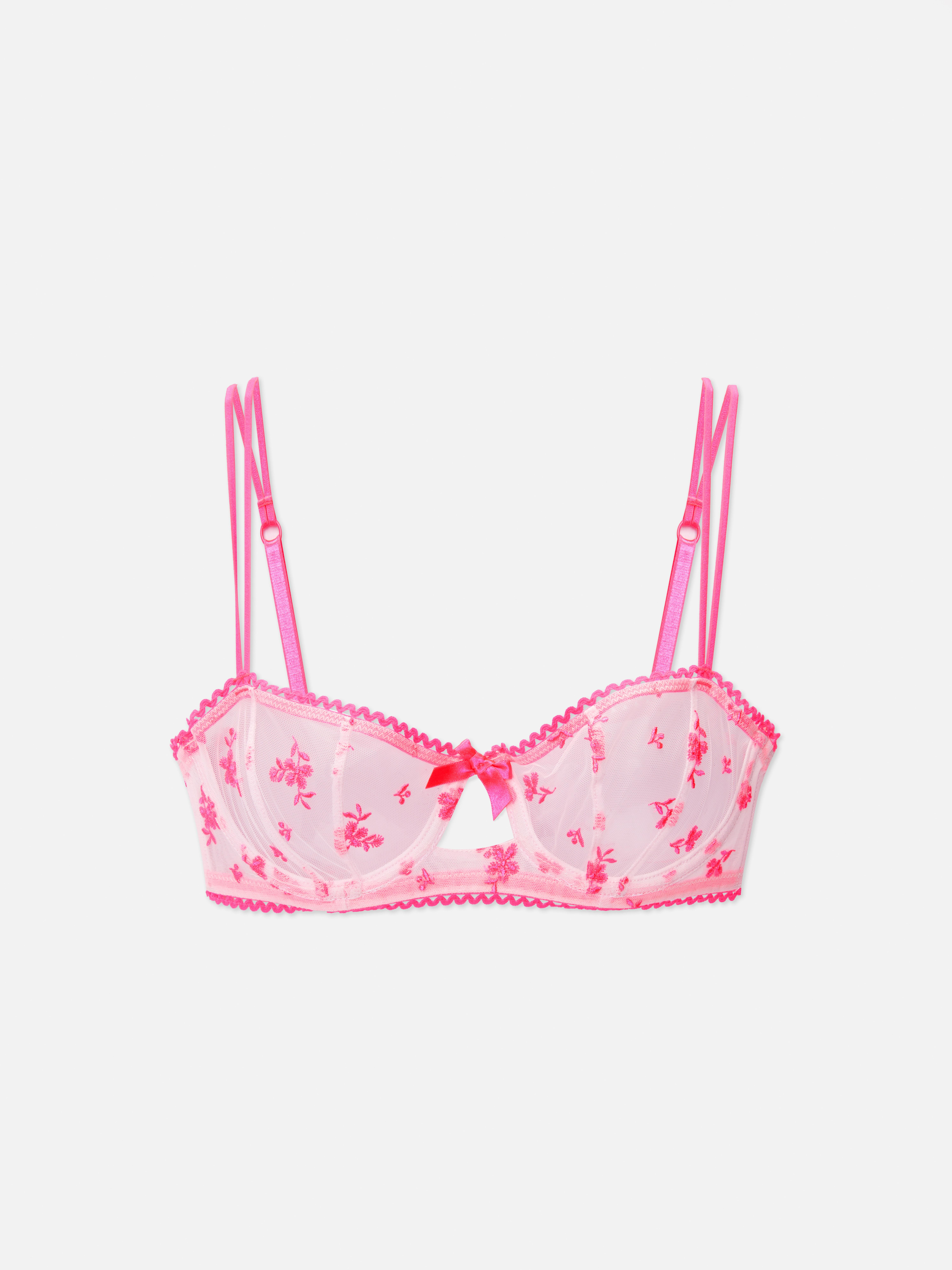 BNWT PRIMARK NON Padded Pink Lace Bra Bralette 34B £3.00 - PicClick UK