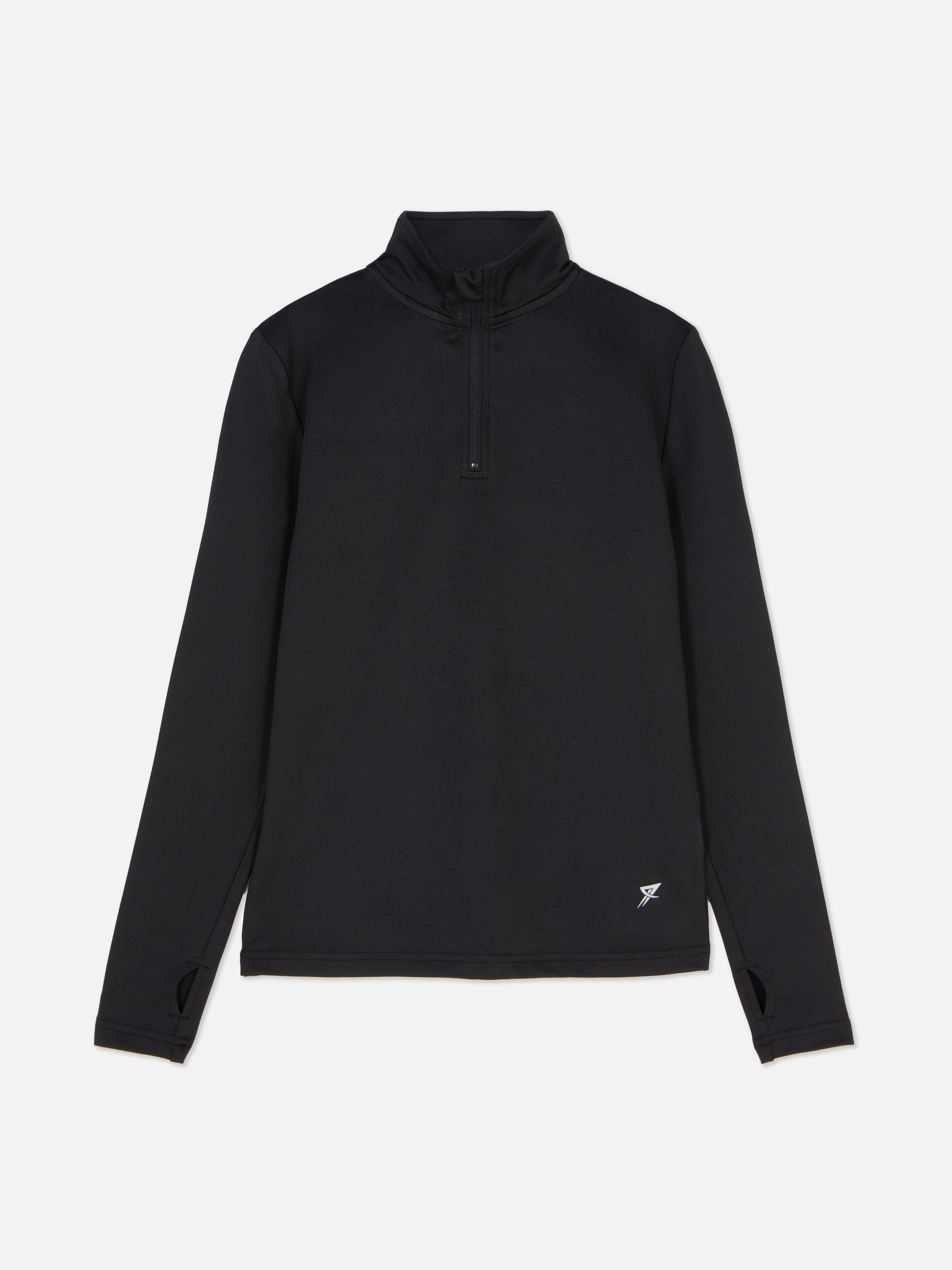 Quarter Zip Track Top with Thumb Holes