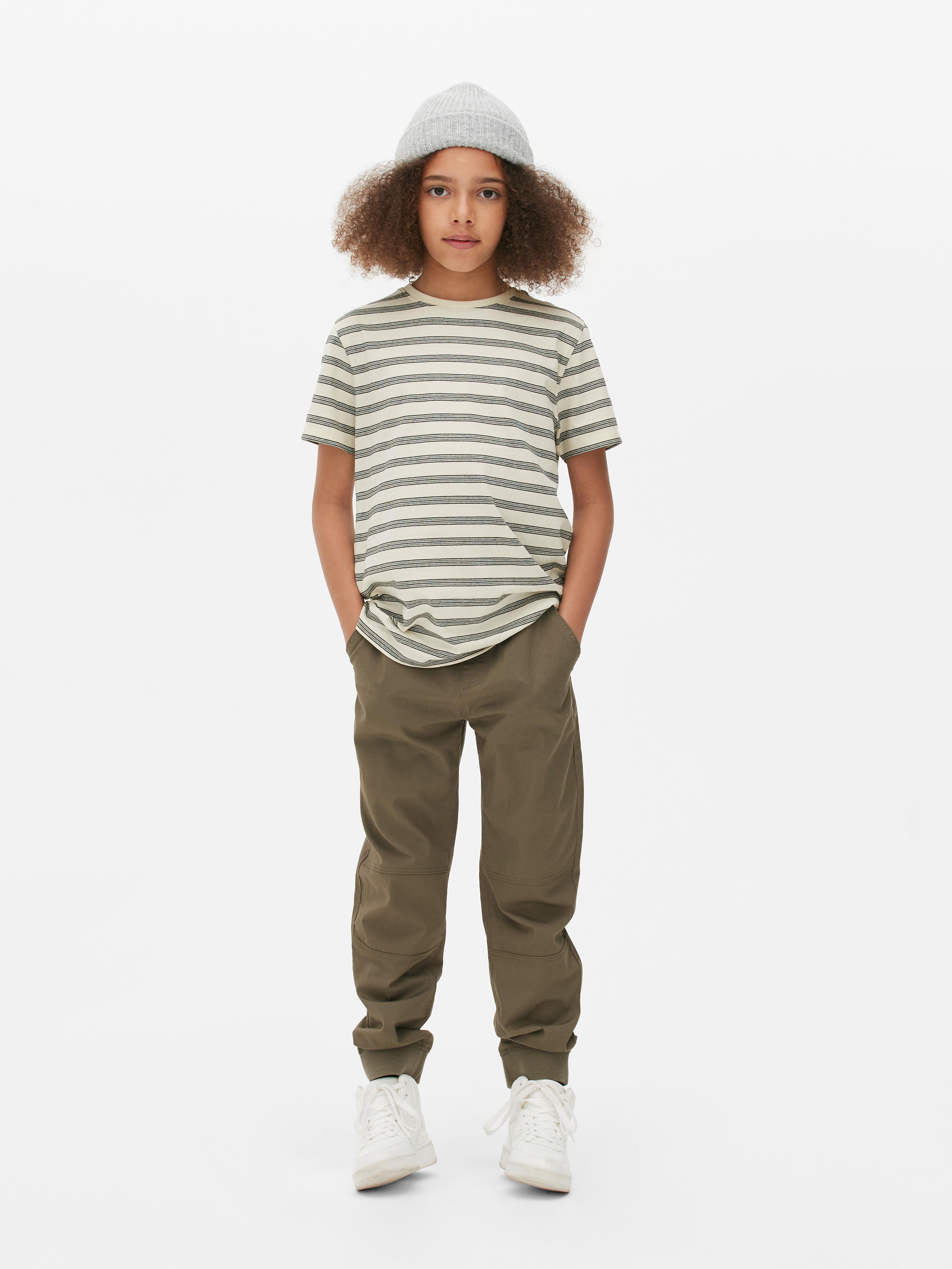 Boys Cream Striped T-Shirt | Primark